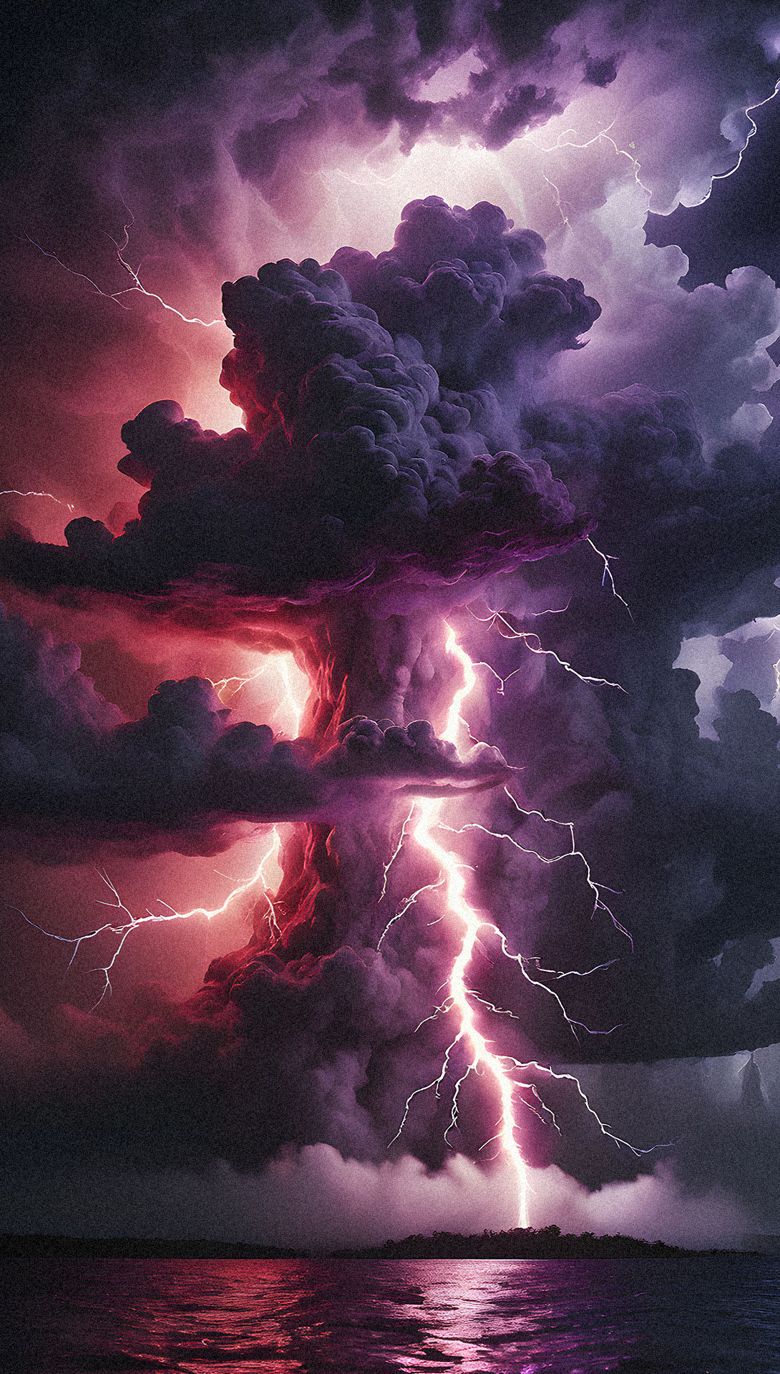 780x1374 Thunderstorm wallpaper
