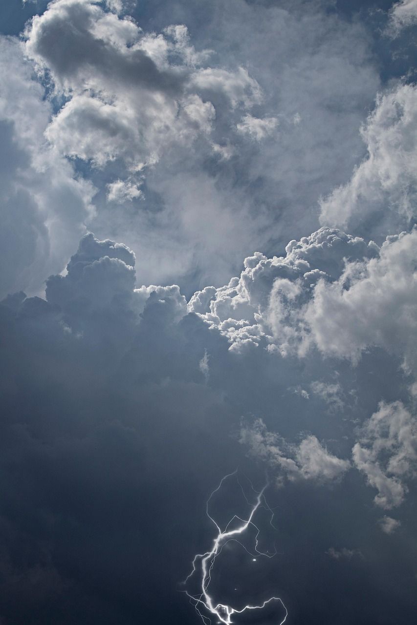 853x1280 Lightning Sky Storm