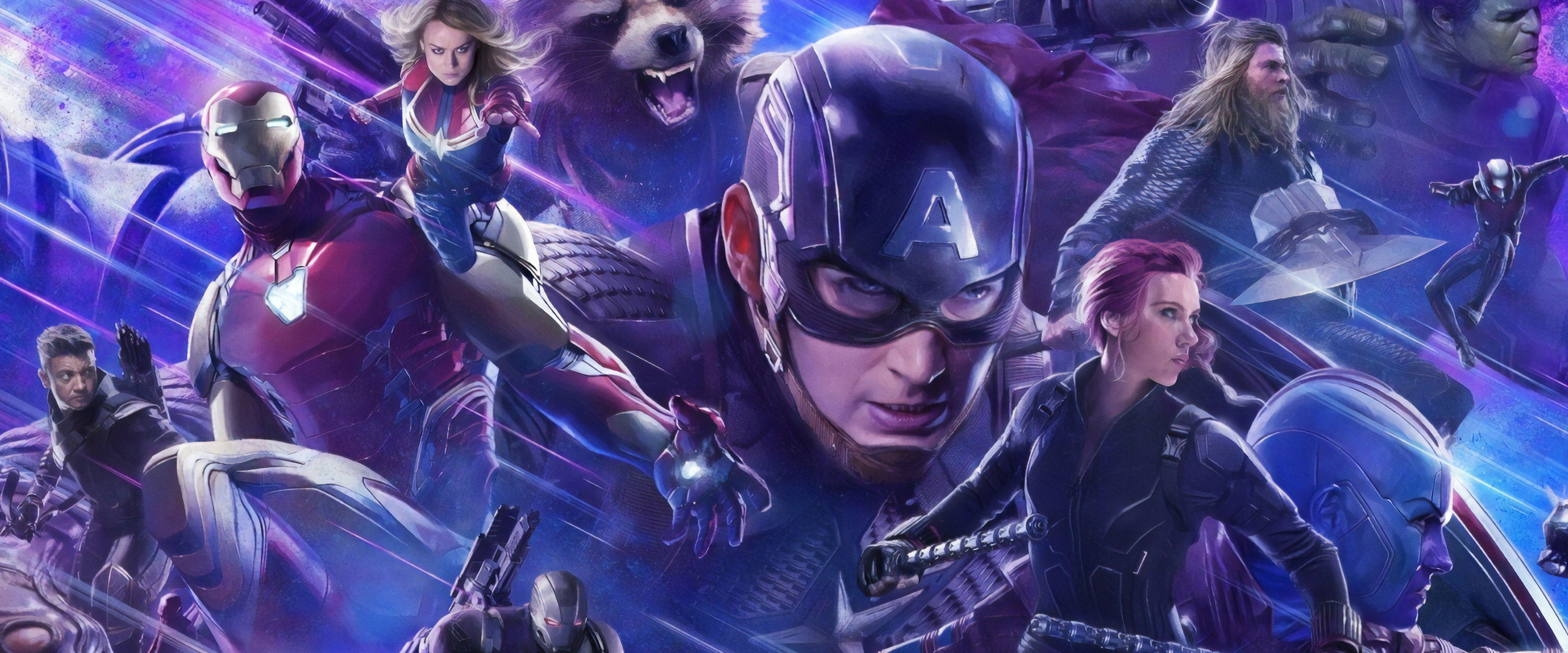 7680x3200 Avengers: Endgame Captain America 8K Wallpaper