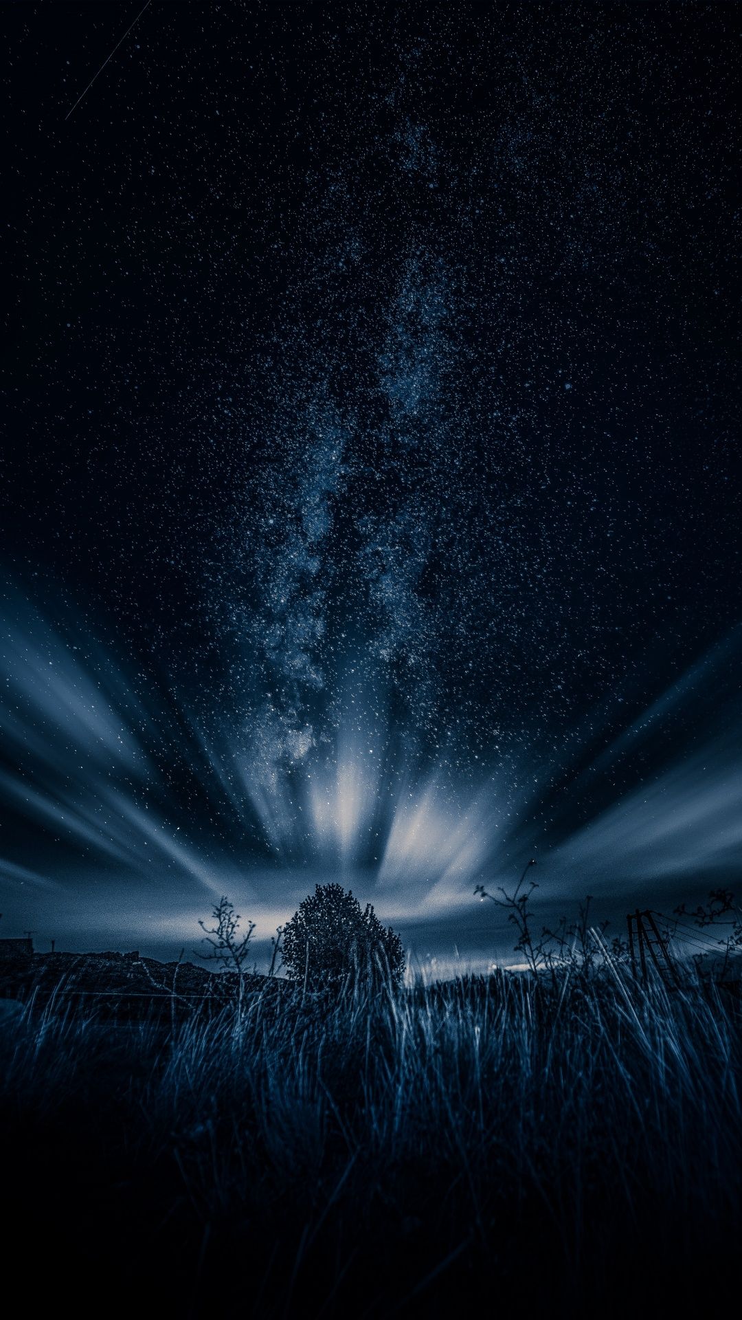 1080x1920 Starry sky Wallpaper 4K, Northern Lights, Dark, Night