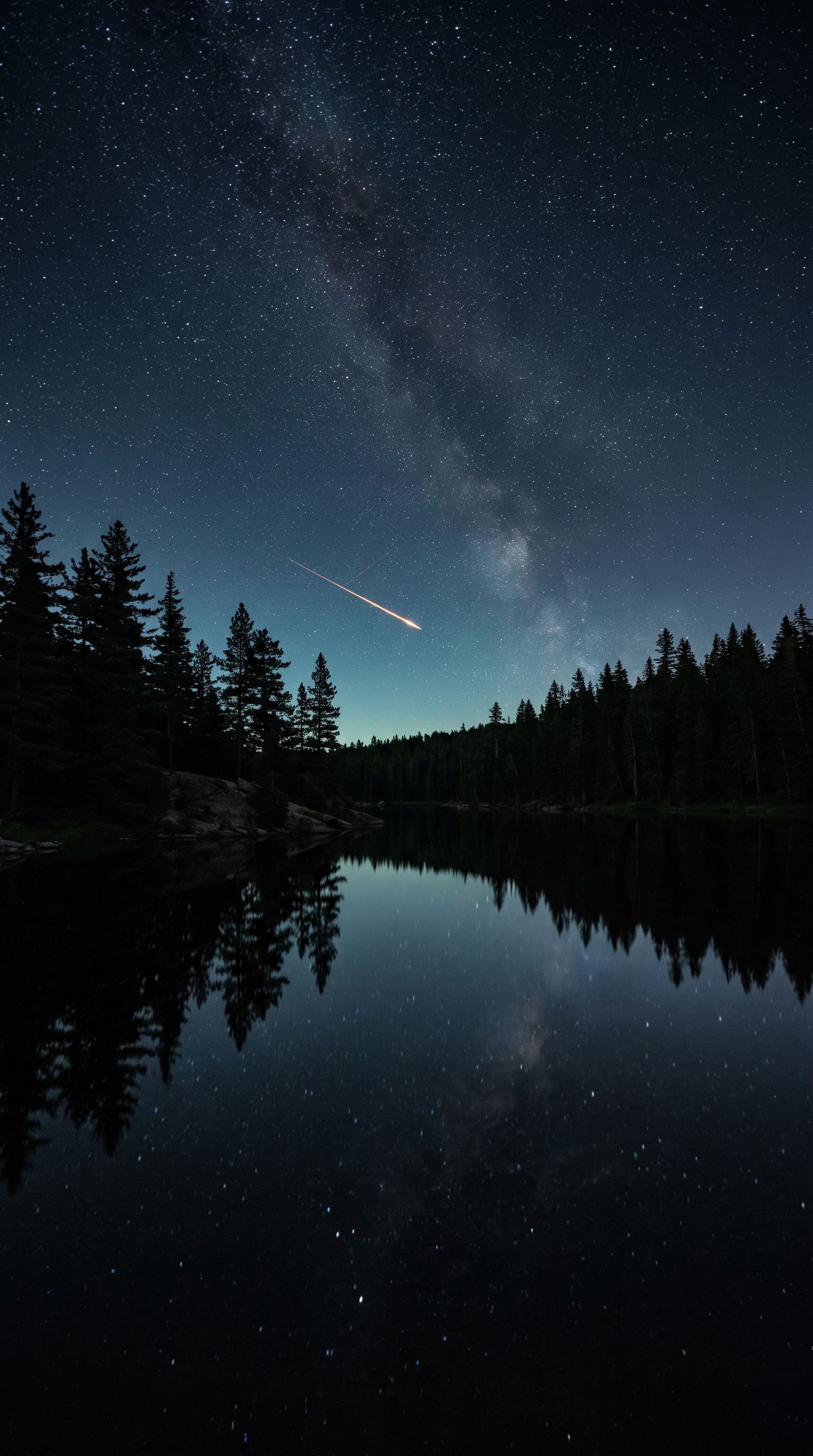 1536x2752 Black Starry Night Wallpaper: Cool Summer Sky Vibes