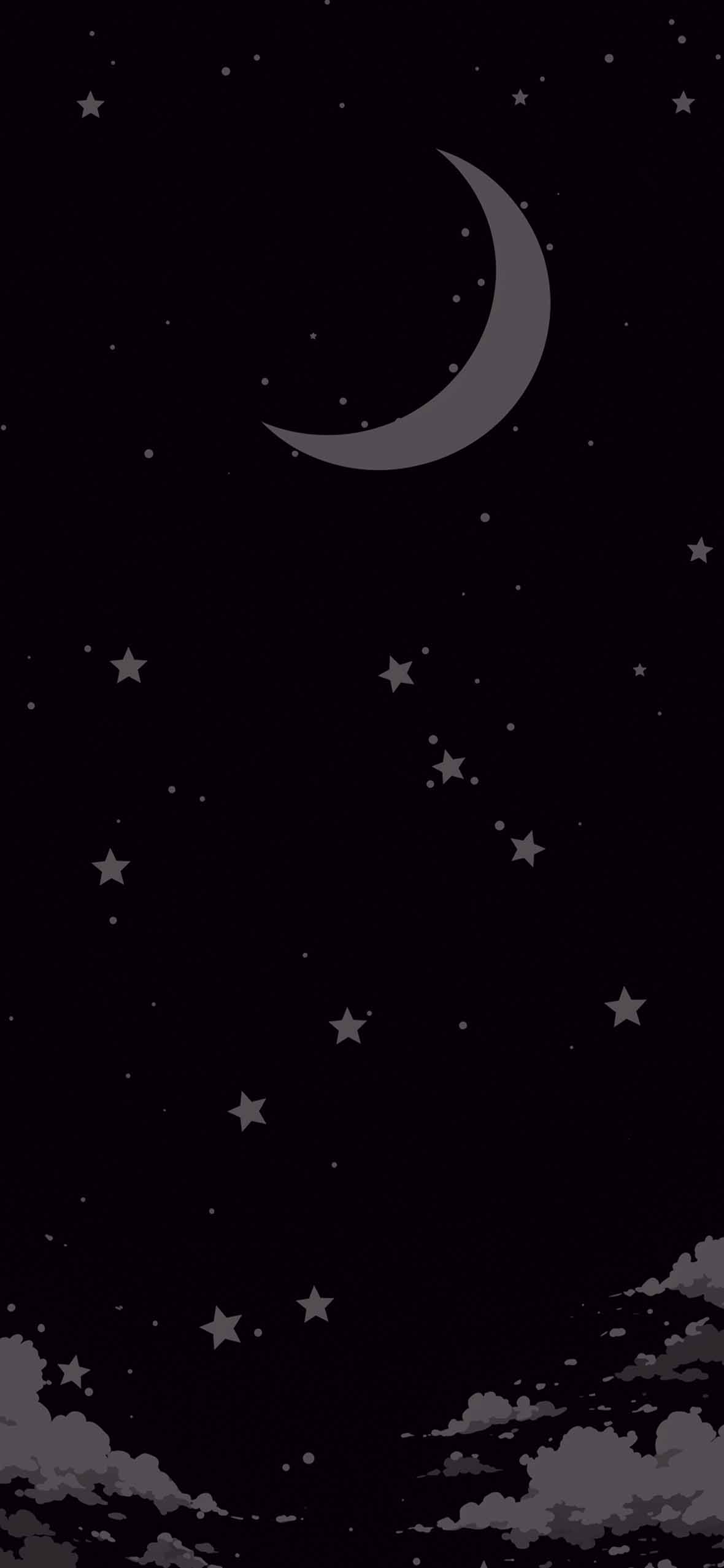 1180x2554 Minimalist Black Space Stars Wallpaper Phone Wallpaper