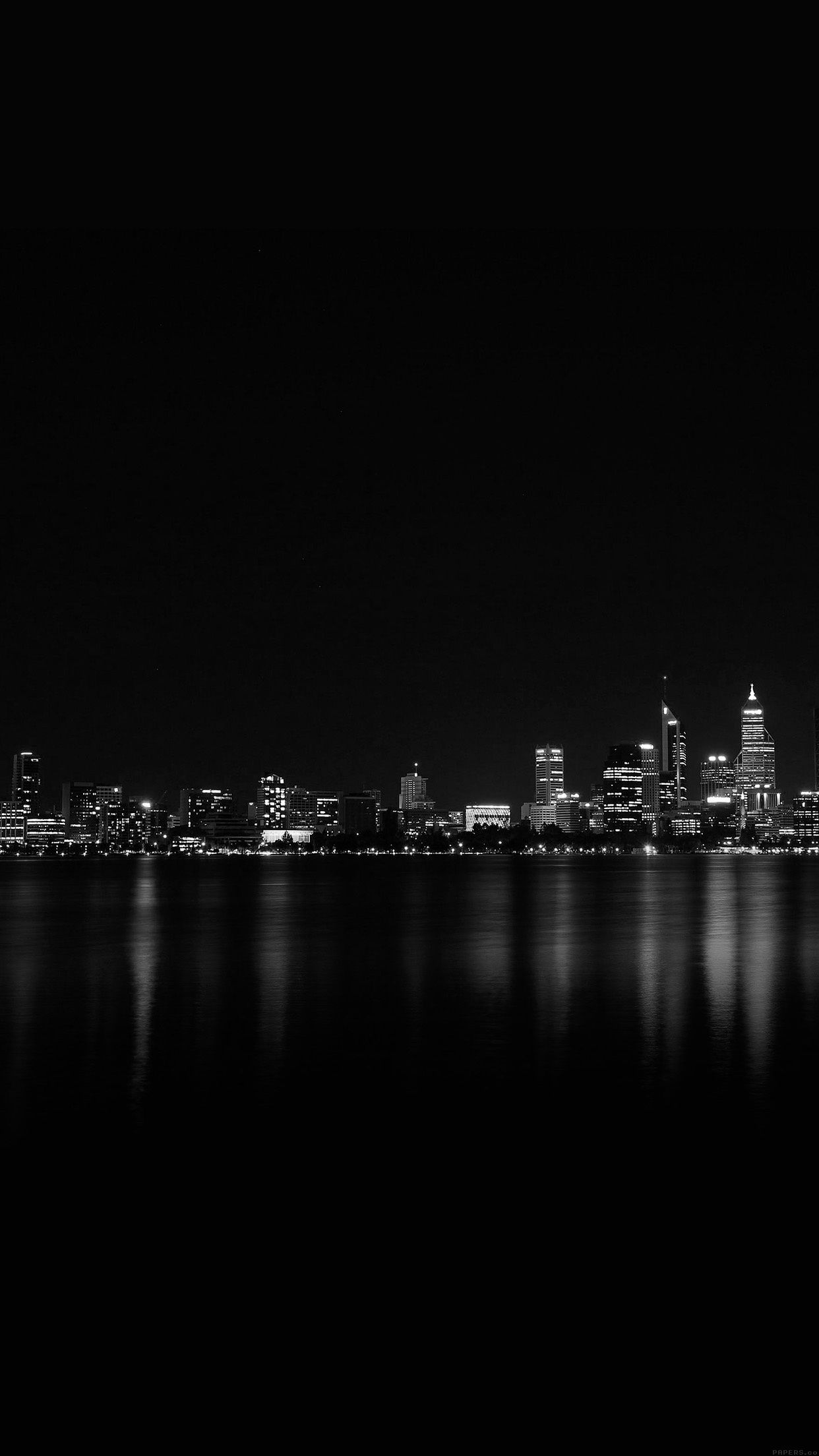 1242x2208 Night Skyline Wallpaper