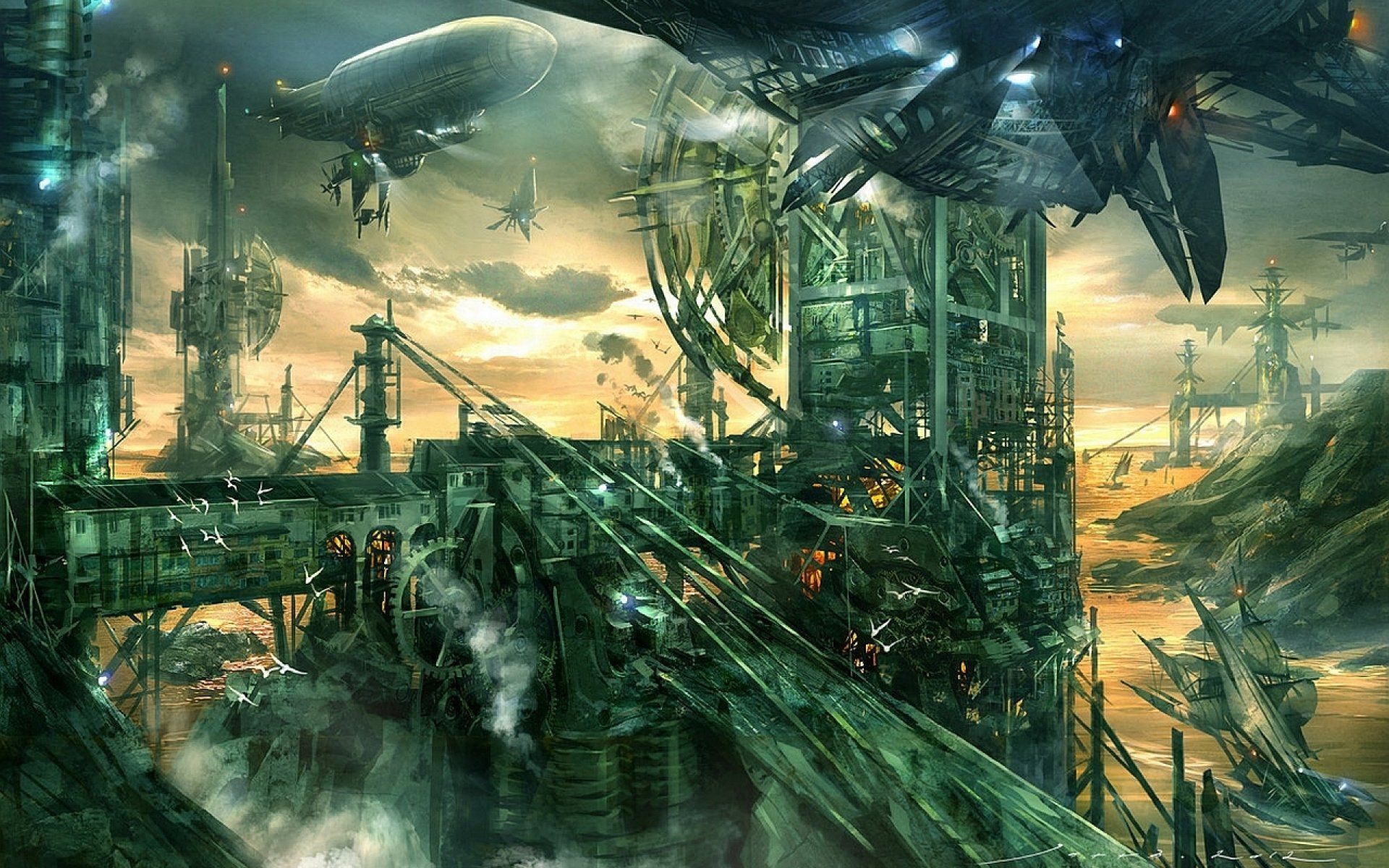 1920x1200 sci fi, Fantasy, Art, Artwork, Science, Fiction, Futuristic, Original, Adventure, Fantasy Wallpaper HD / Desktop and Mobile Background