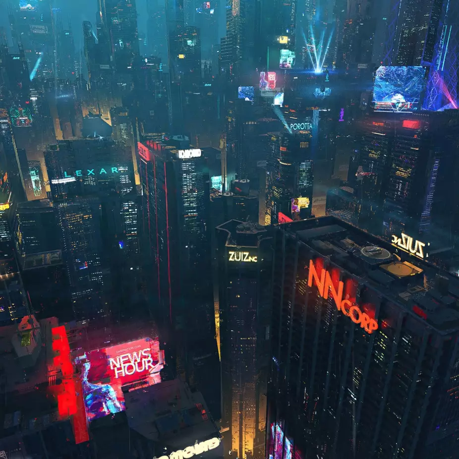 926x926 Live wallpaper Neo Tokyo City In The Rain download on