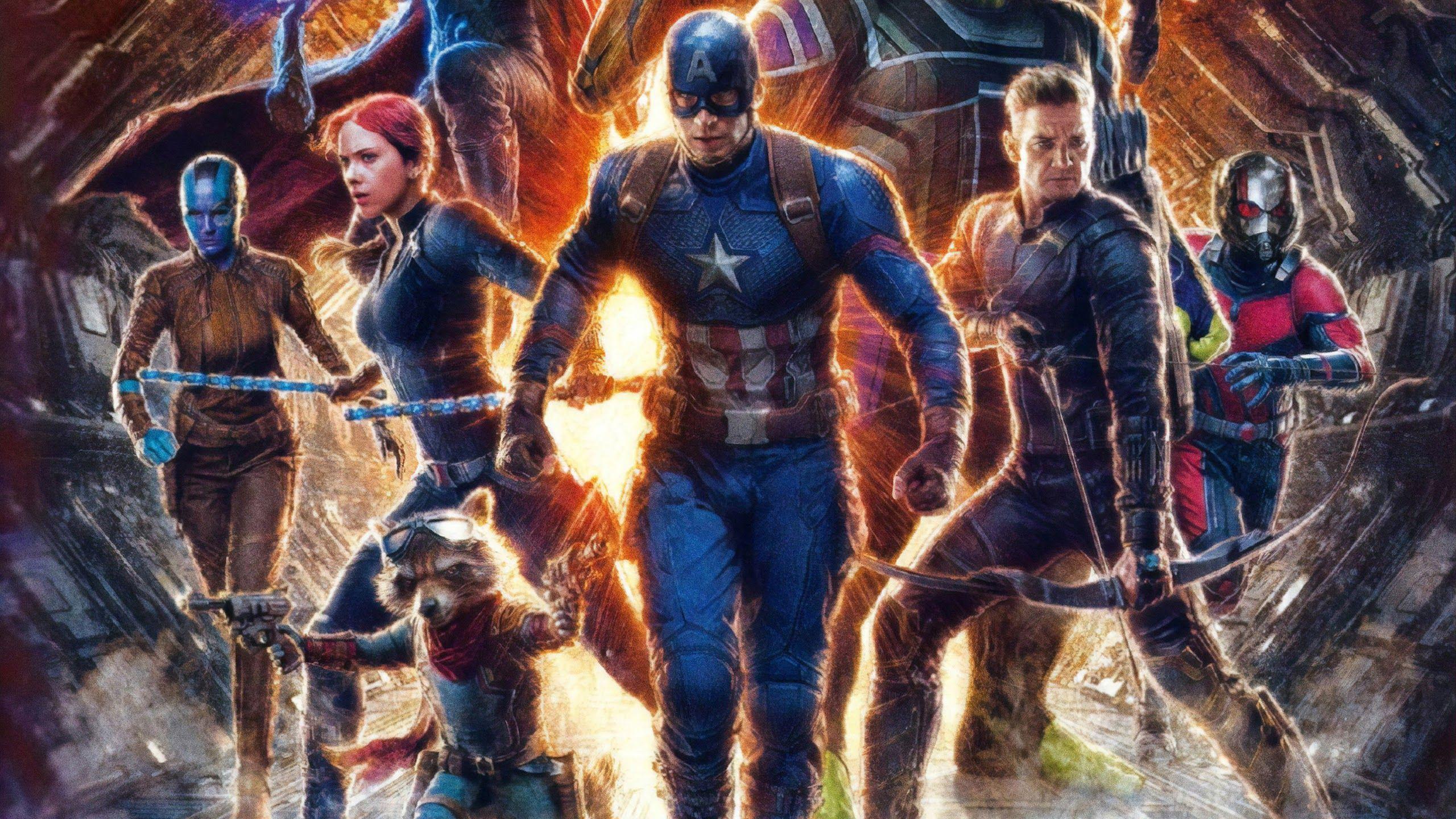 2560x1440 Avengers Endgame Dual Monitor Wallpaper