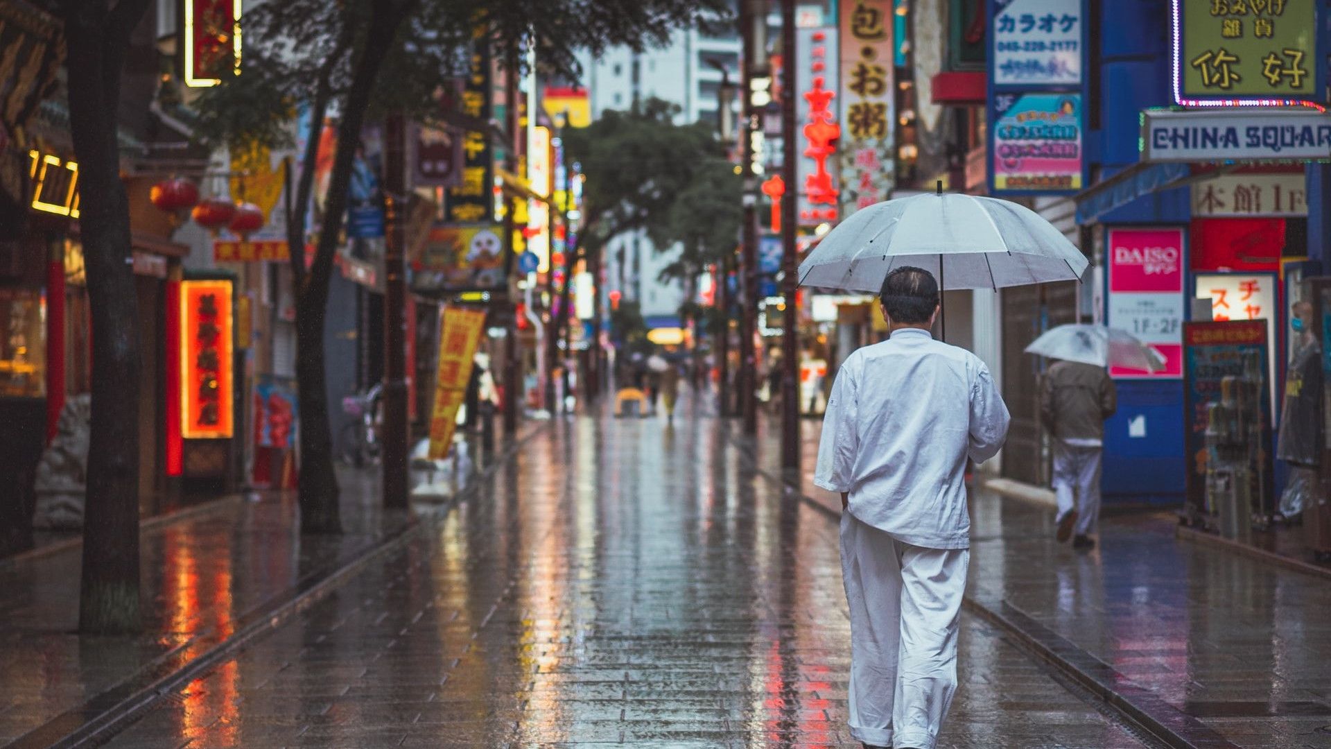 1920x1080 Kanagawa on a Rainy Day
