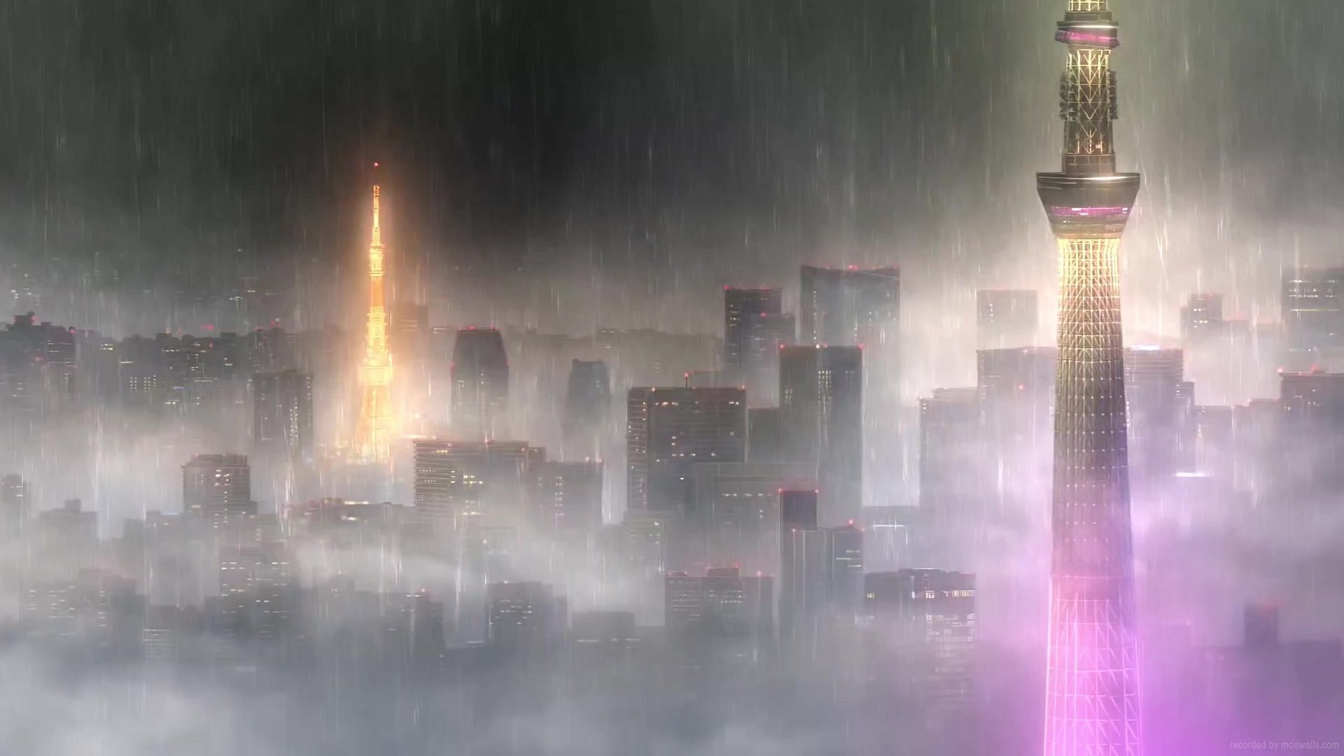 1920x1080 Rainy Tokyo Weathering With You Live Wallpaper