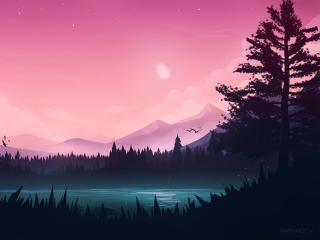 320x240 Resolution Artistic Landscape View Macbook Pro Retina Wallpaper