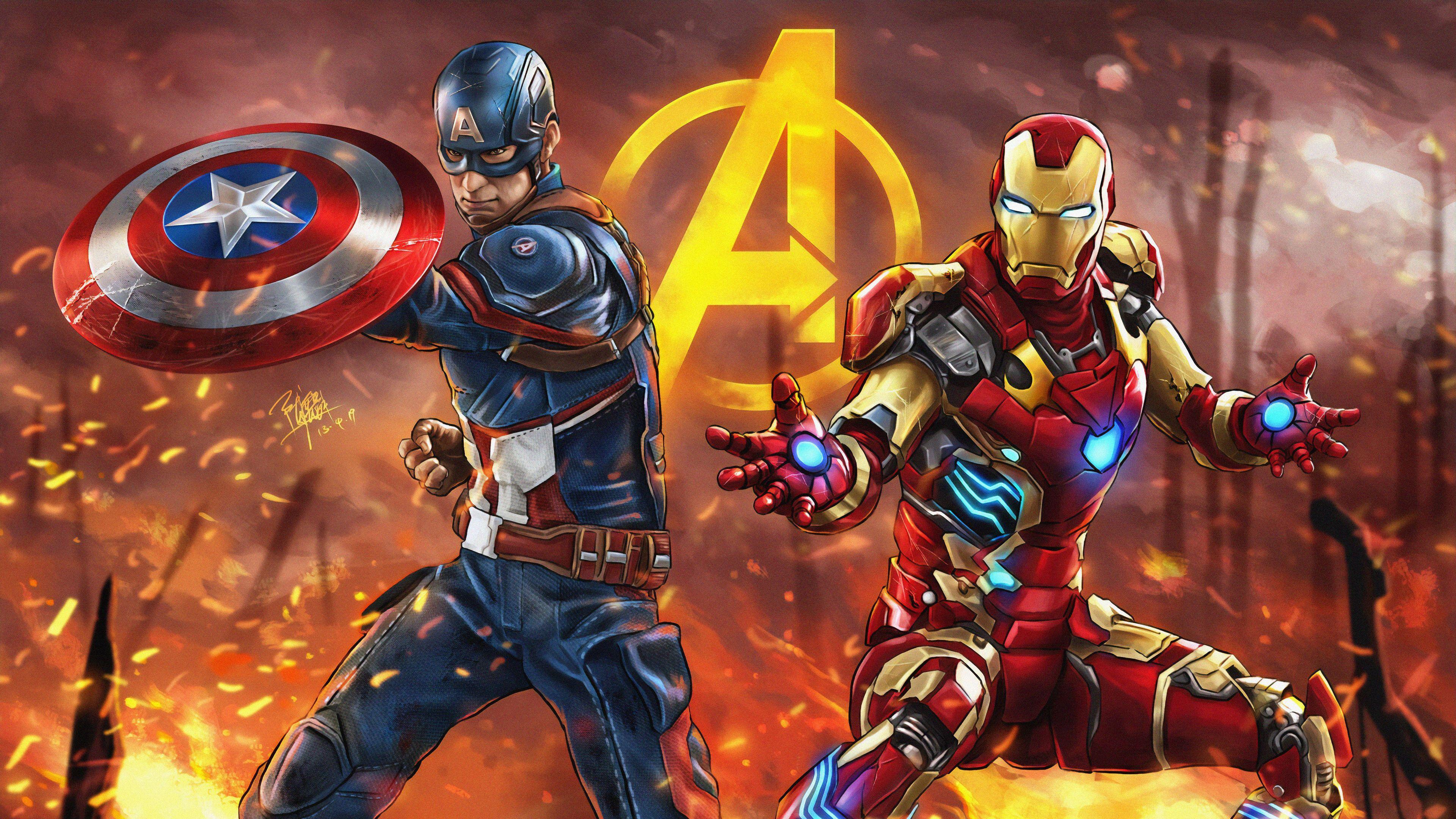 3840x2160 Iron Man And Captain America Wallpaper