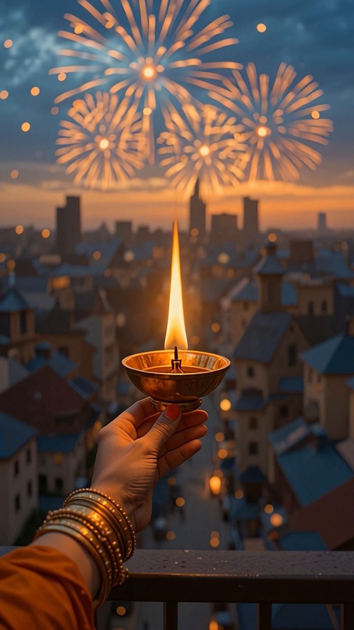 720x1280 Diwali, Diya, Festival. Free Stock Video