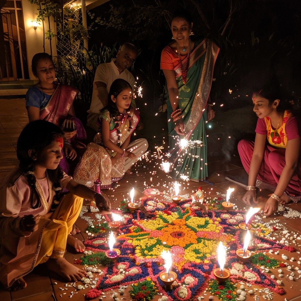 1024x1024 Download Diwali Celebration Sparkle Image, Family, Celebration