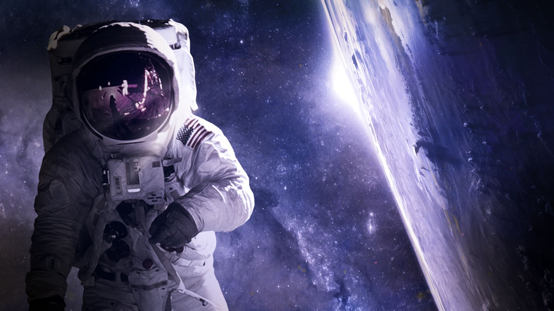 1920x1080 Astronaut Wallpaper 4K, Plane, Astronomy, USA, NASA