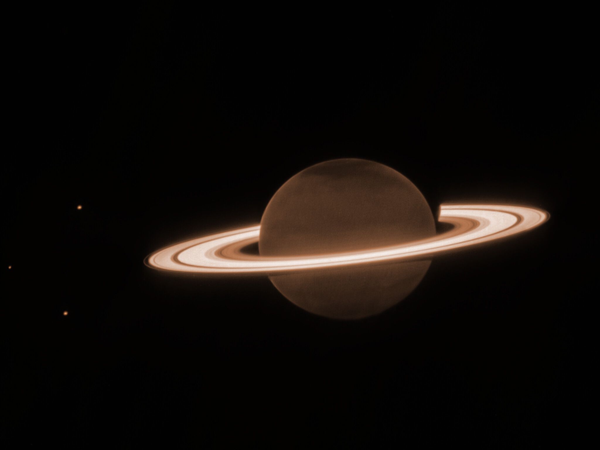 2048x1536 Saturn's Rings Shine In Webb's Observations Of Ringed Planet