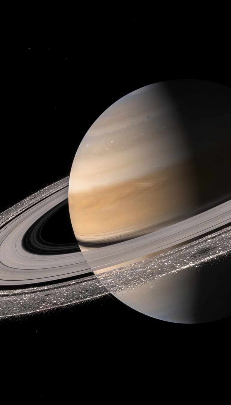 768x1344 Download Saturn in Space Image, Rings, Space