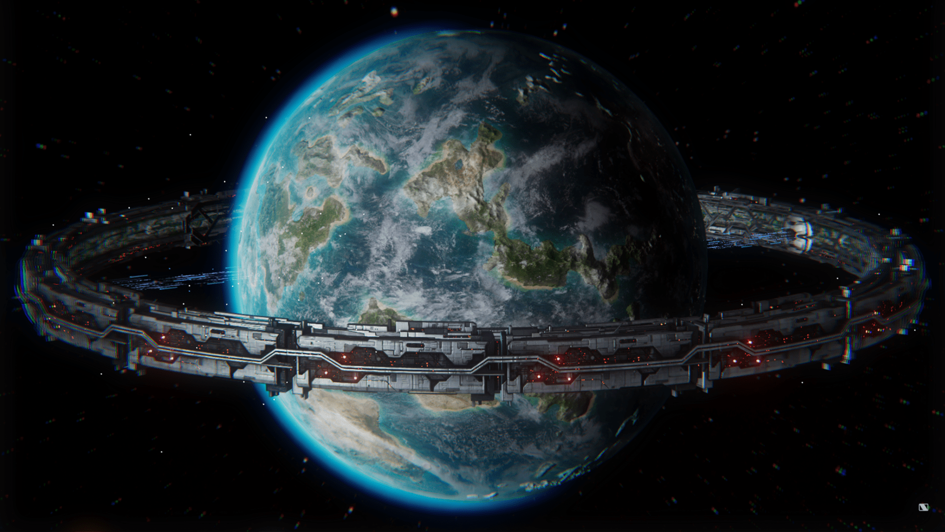 1920x1080 A planet with a ring. Made