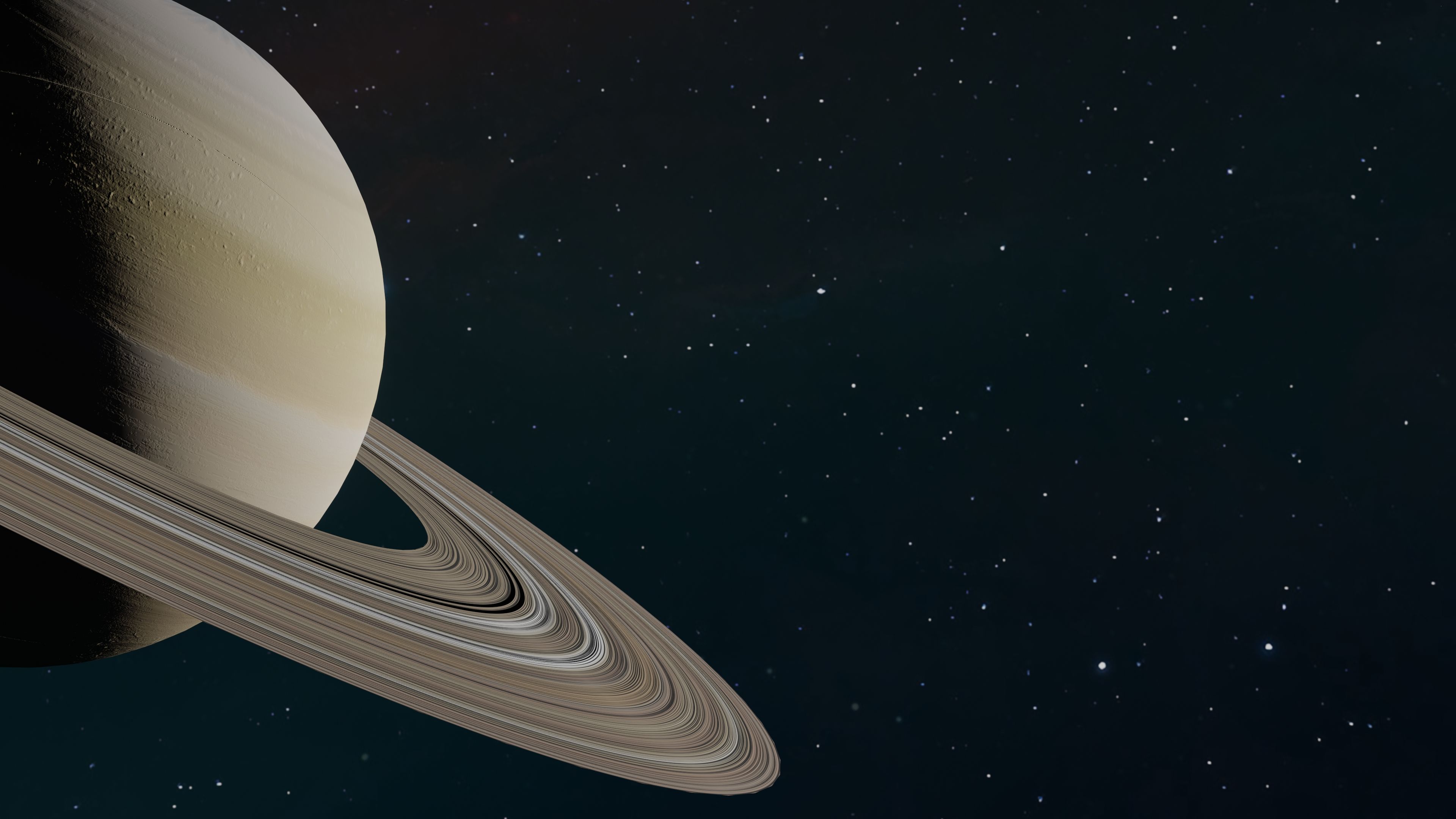 3840x2160 Saturn Planet and Rings · Free