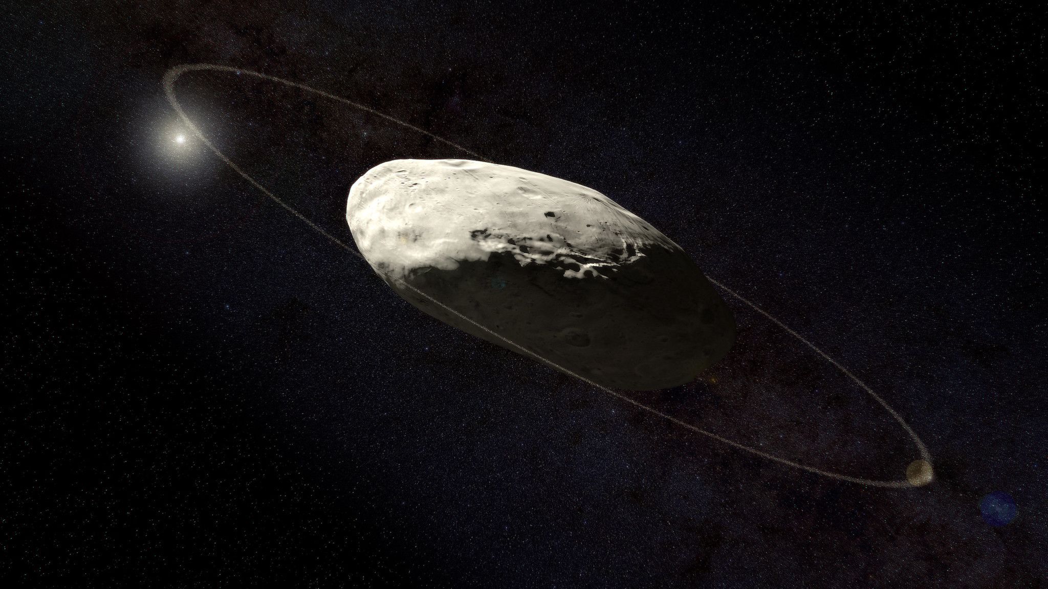 2048x1152 Scientists Reveal New Details of Dwarf Planet Haumea's Elusive Ring