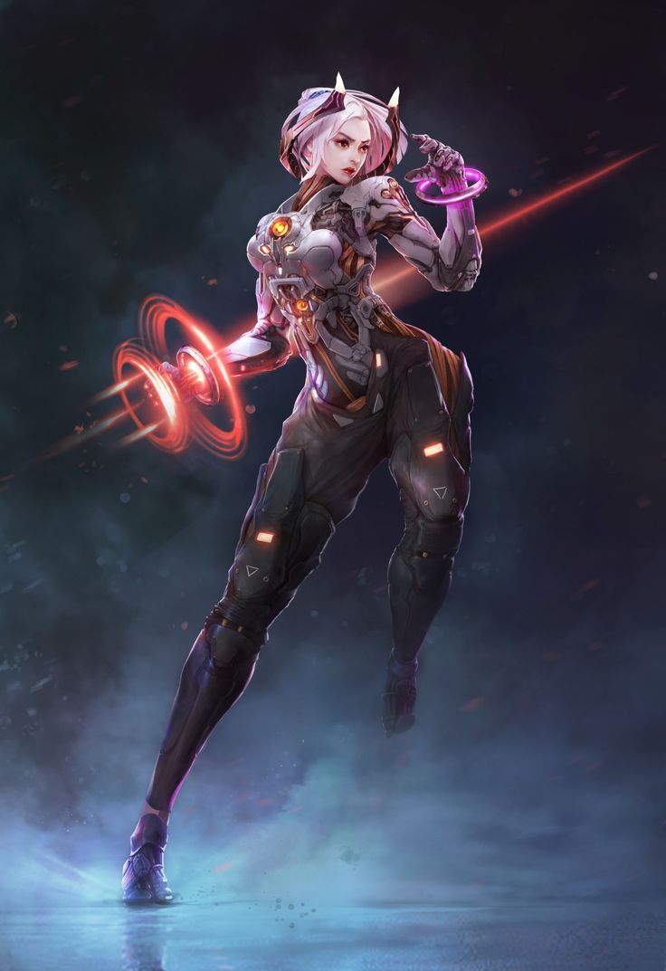 736x1073 HD wallpaper: women, artwork, digital art, fantasy girl, fantasy art, cyborg