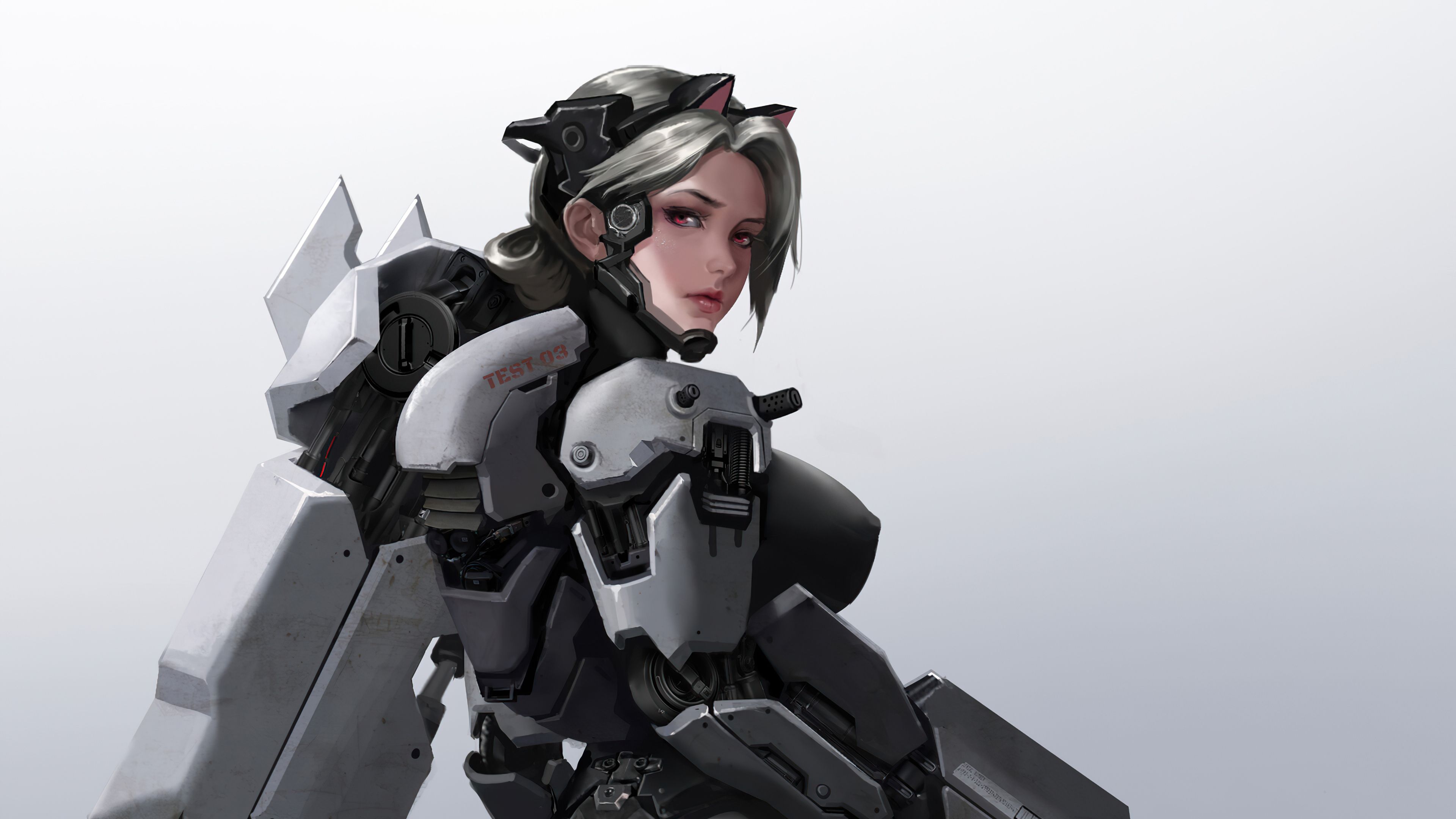 3840x2160 Cyborg Girl 4K HD Wallpaper