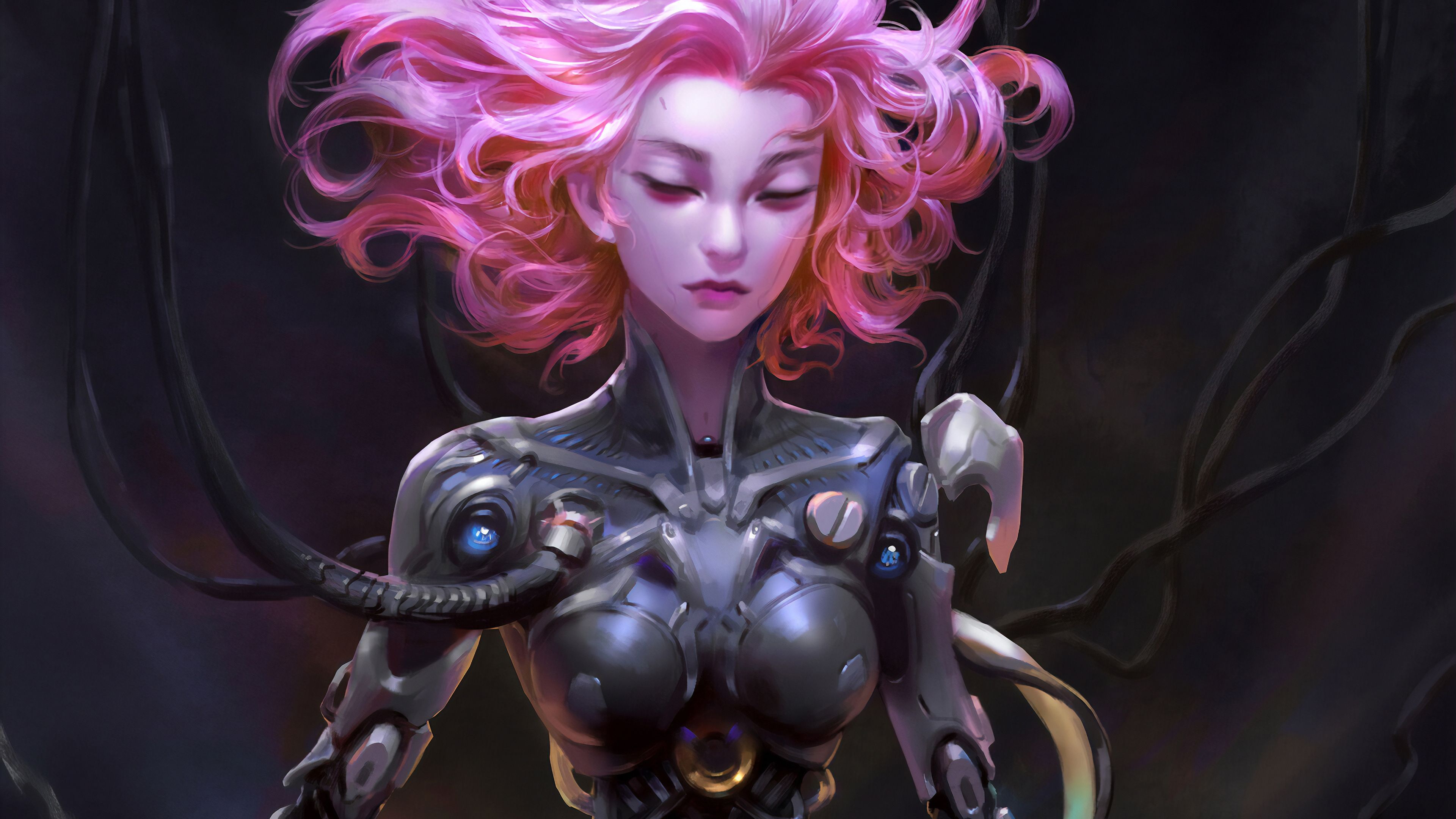 3840x2160 Cyborg Women Wallpaper