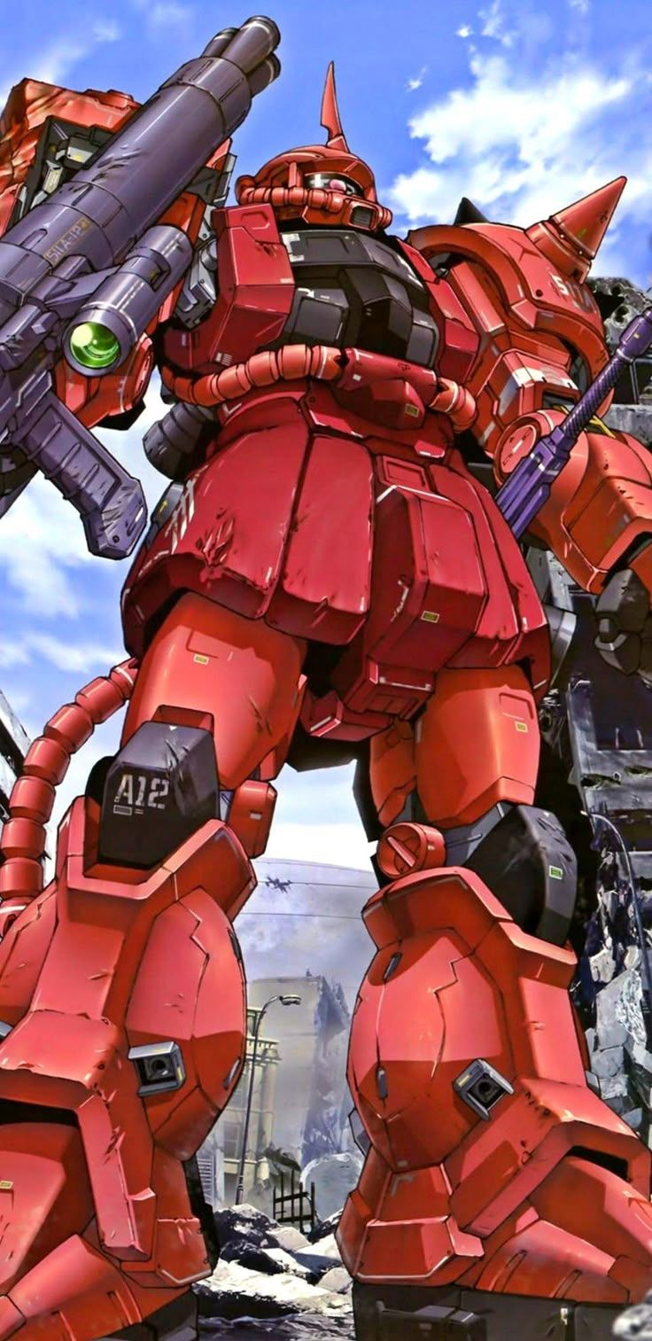 736x1513 Zaku background. Char zaku 2 art, Gundam wallpaper, Gundam anime