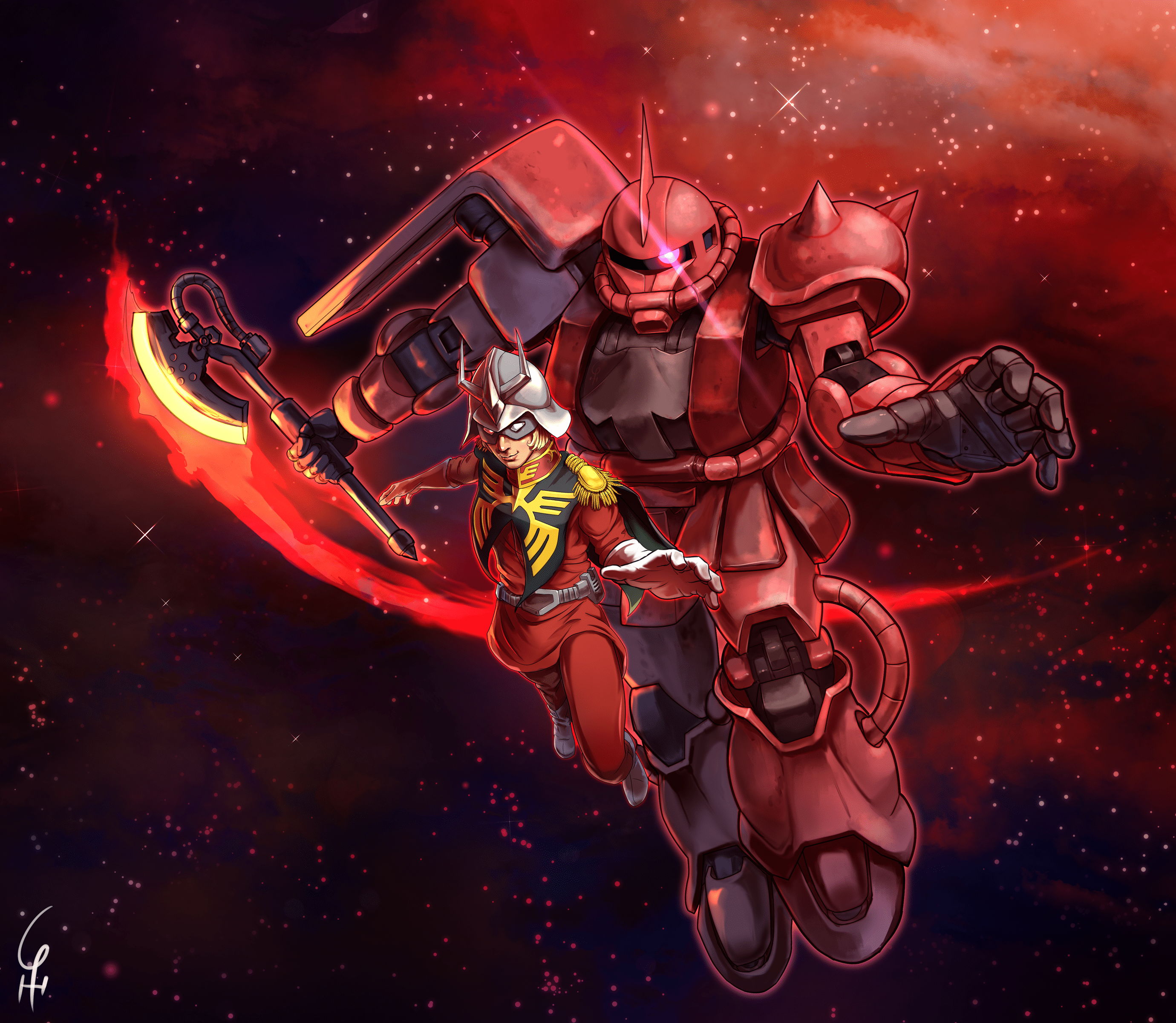 2760x2400 MS 06S Char's Zaku II Suit Gundam Anime Image Board