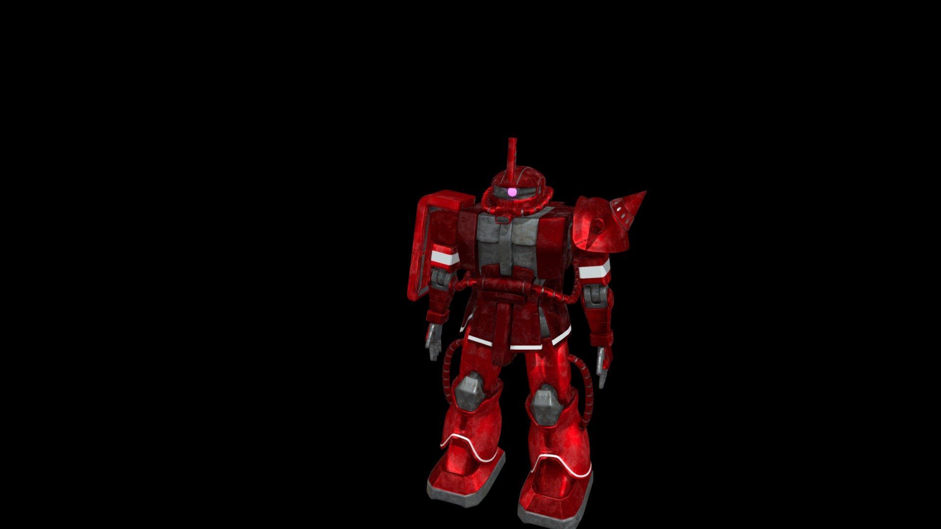 1920x1080 Zaku II Red Comet V2 Free 3D model by CarrotGuyKai [7d71f66]