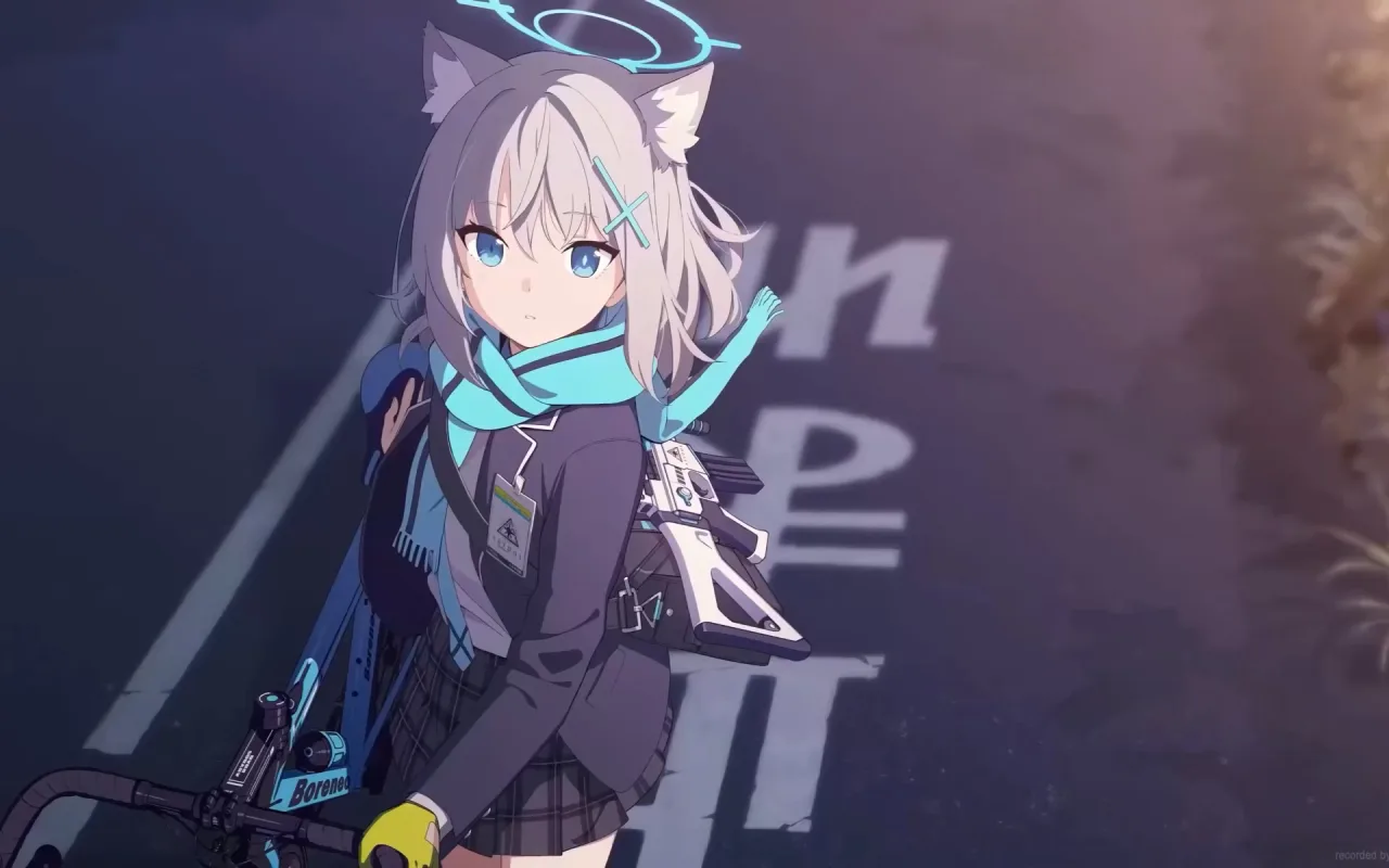 1280x800 Sunaookami Shiroko live wallpaper preview