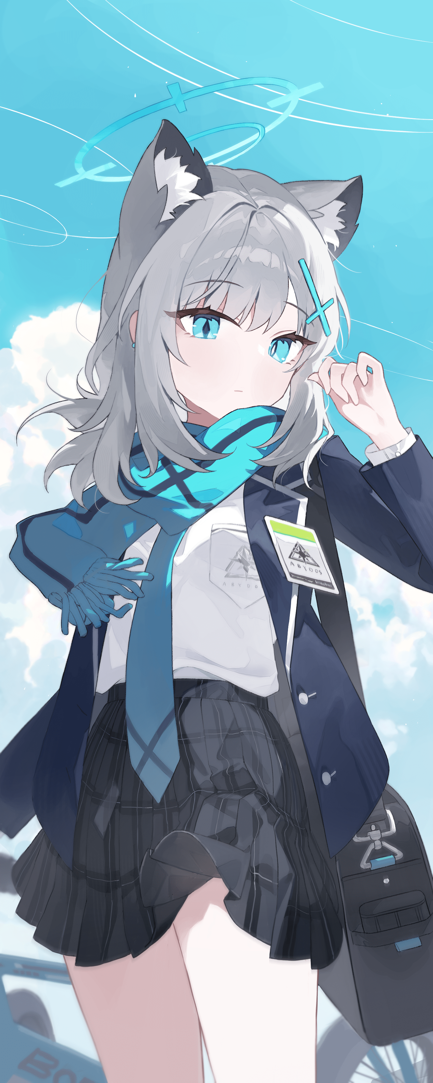 1400x3498 Sunaookami Shiroko Archive Wallpaper by Pixiv Id 78358535 Anime Image Board