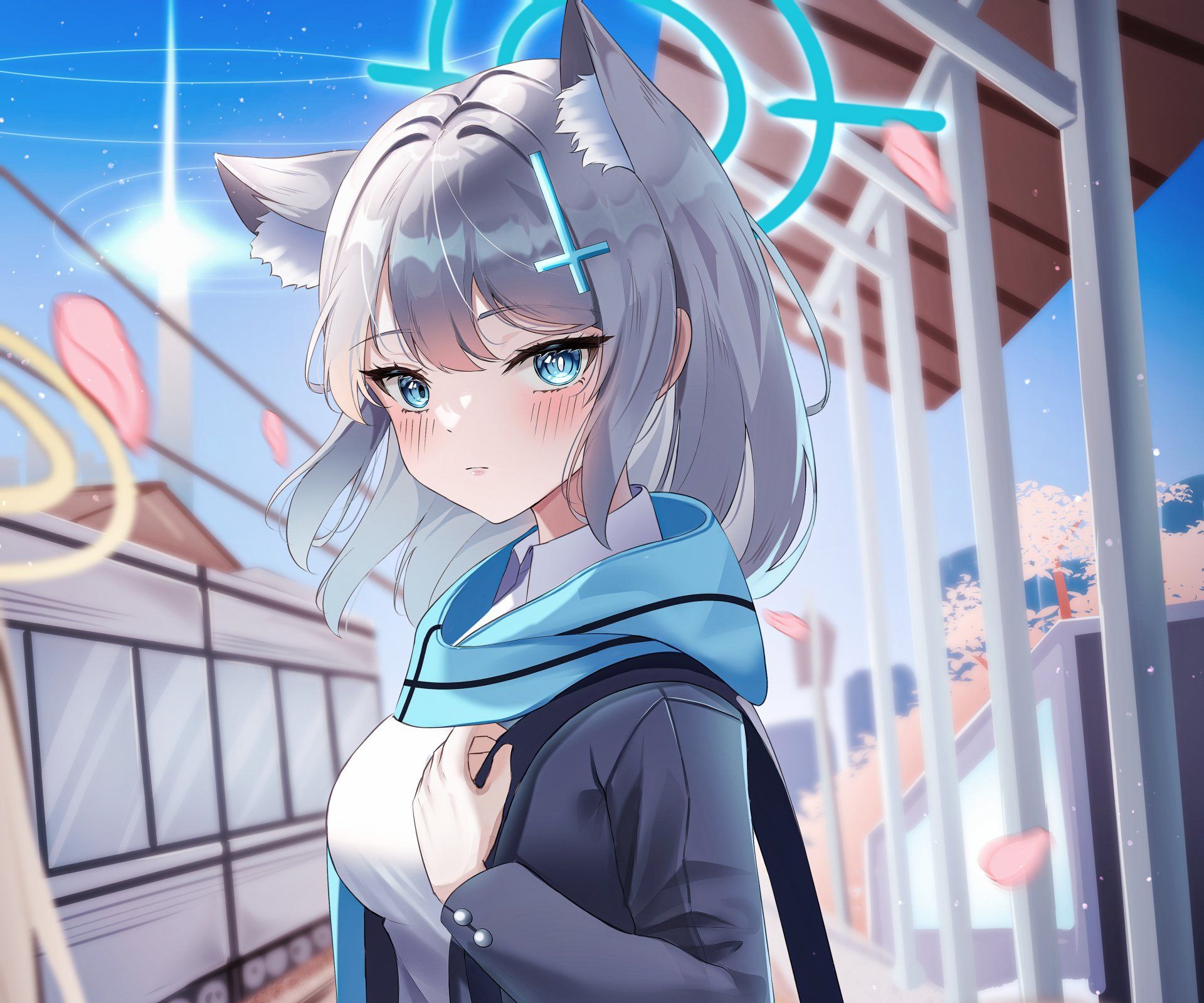 1920x1600 Shiroko Sunaookami. Blue Archive 4K Ultra HD Game Wallpaper