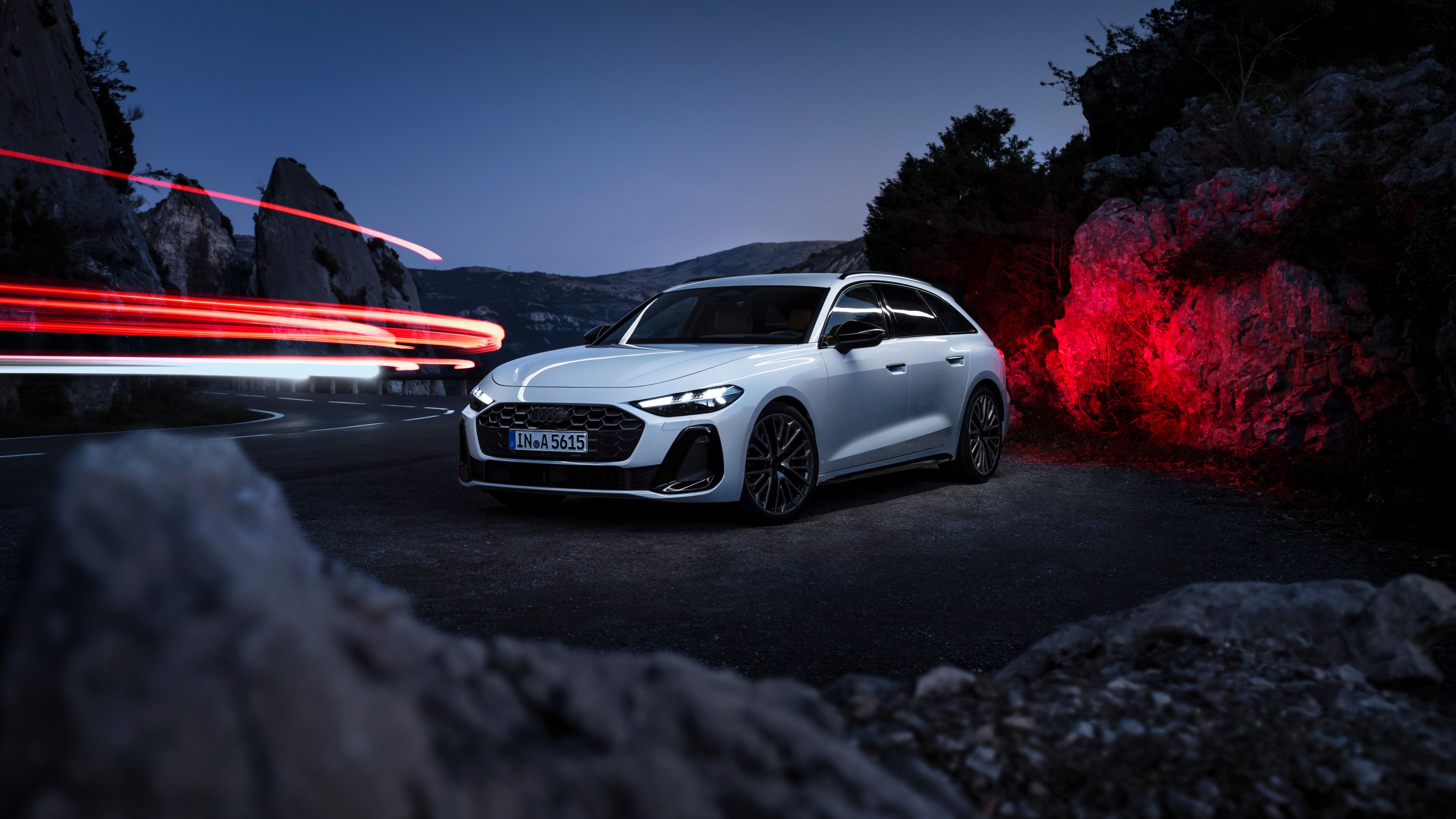 4480x2520 Audi A5 Avant TFSI quattro S line black pack 2024 5K Wallpaper