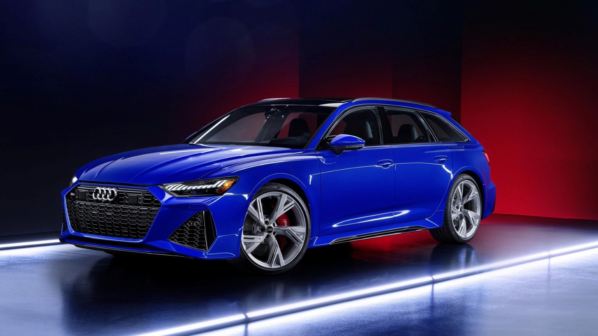 2048x1152 America Finally Gets Another Nogaro Blue Audi Wagon with the 2021 RS6 Avant