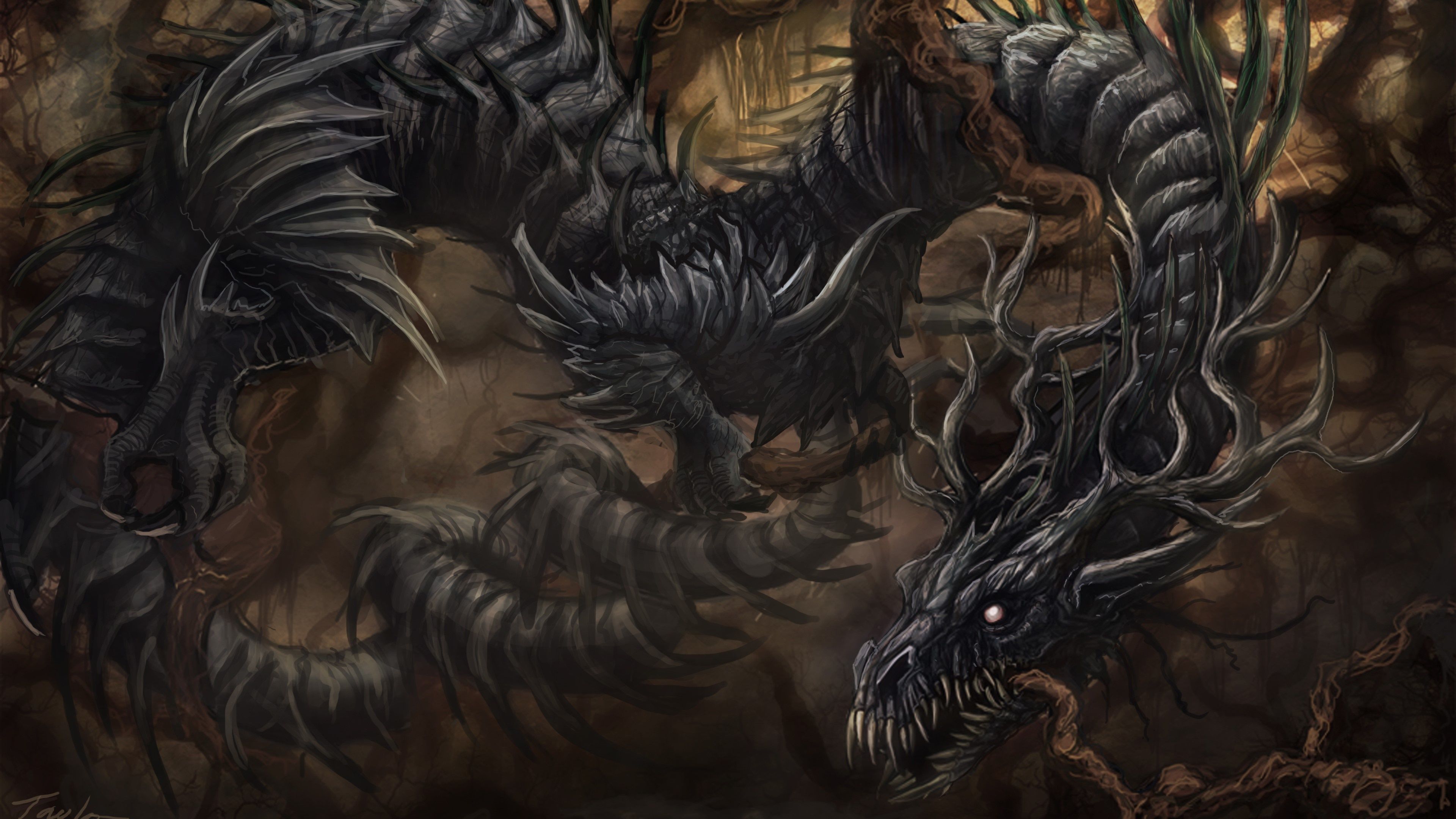 3840x2160 Nidhogg dragon