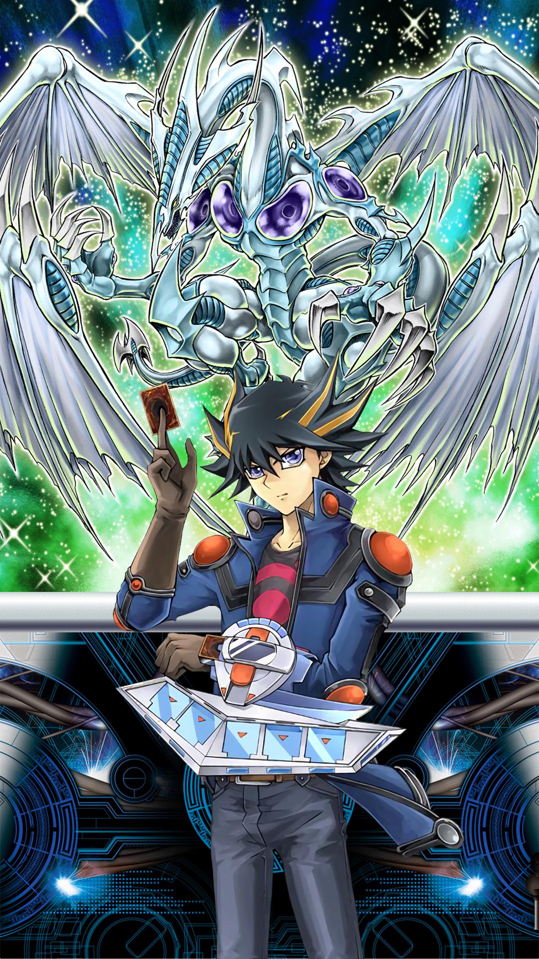 1080x1920 Simple Yusei and Stardust Dragon wallpaper. Japanese: Take flight!! Stardust Dragon