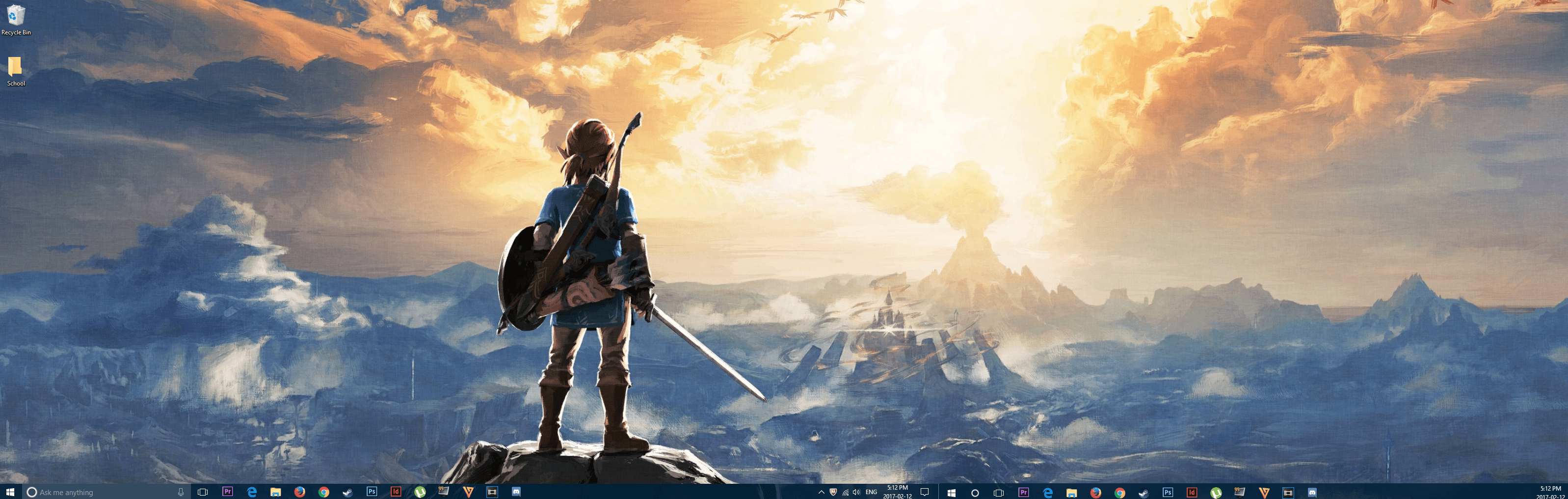 3195x1016 Dual Monitor Breath Of The Wild Wallpaper Looking Pretty Sweet!