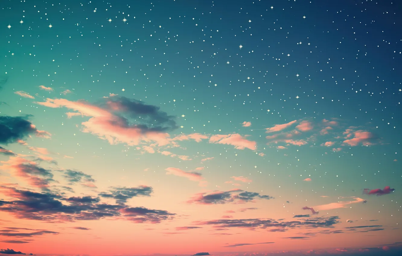1332x850 Free space, star, sky, cloud, gradient wallpaper for desktop and phone