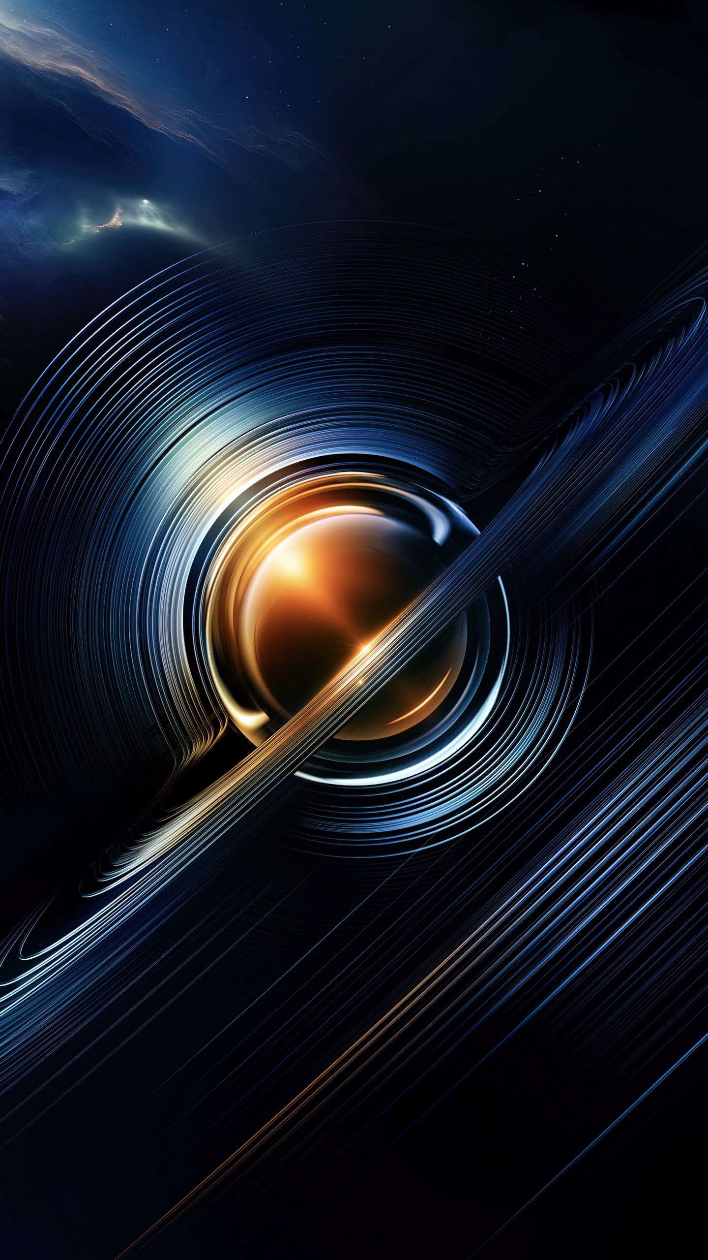 1440x2560 Deep space Wallpaper 4K, Saturn, Dark background