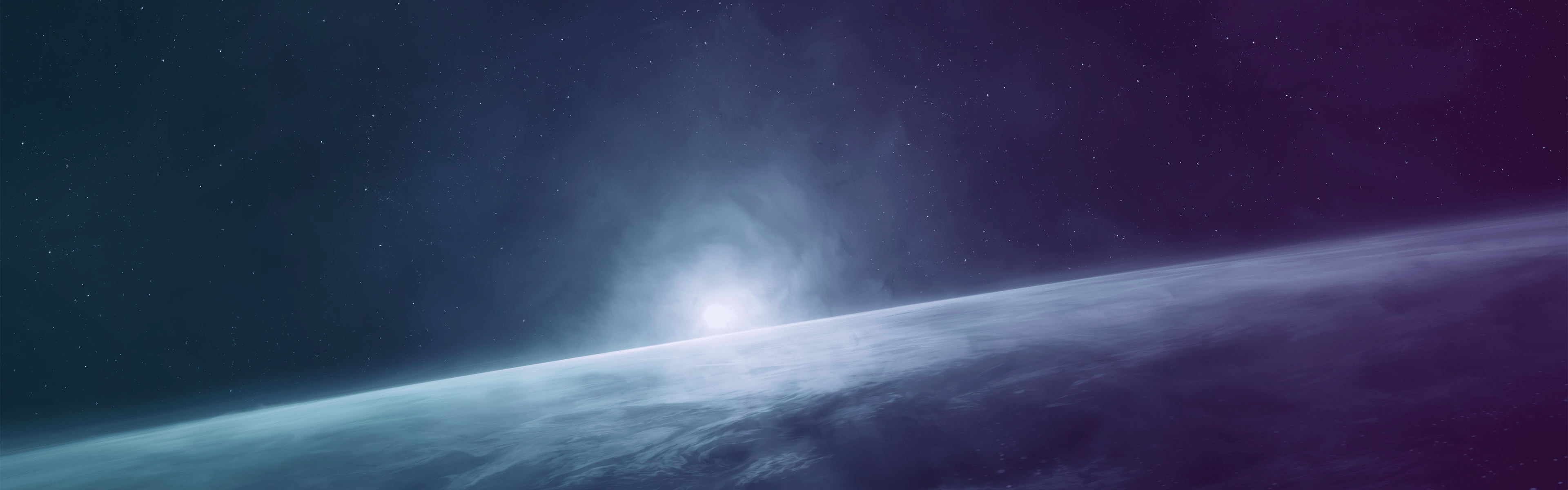 3840x1200 I Put A Subtle Purple Blue Gradient On A Wallpaper I'm Fond Of. Sharing It Here If Anyone Else Is A Fan!