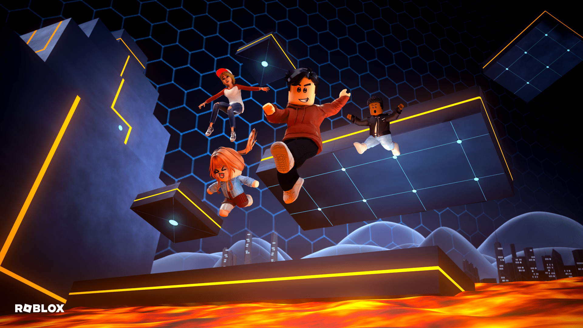 1920x1080 Roblox 4K Ultra HD Wallpaper: Neon Lava Runx2160