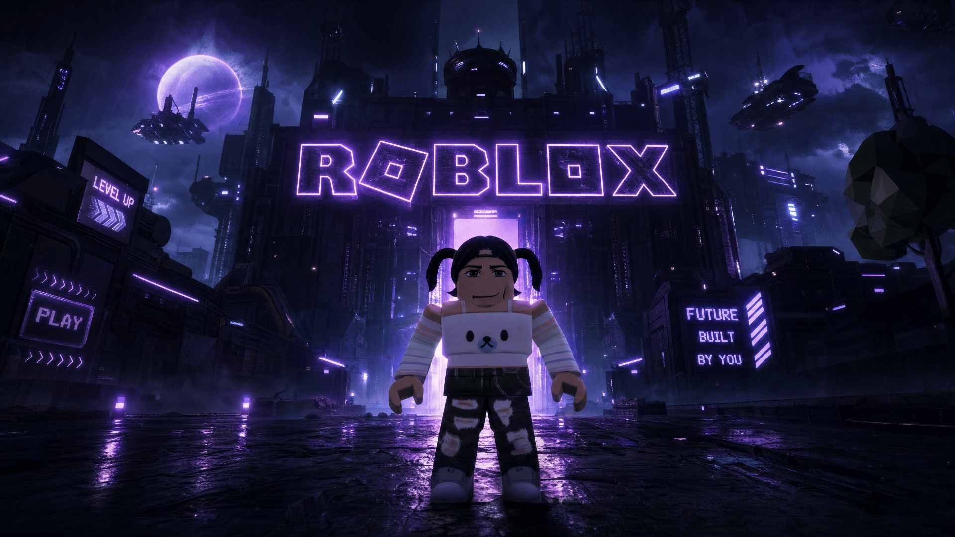 1920x1080 Roblox: Cyber Neon City