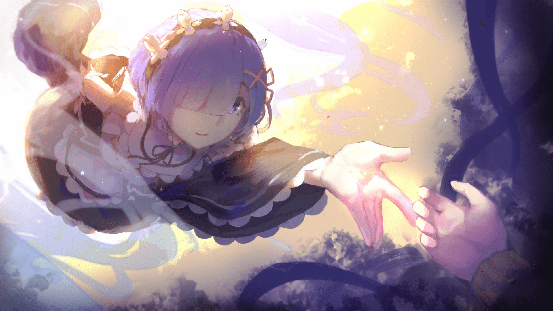1920x1080 Rem Reaching Out Wallpaper:Zerox1080