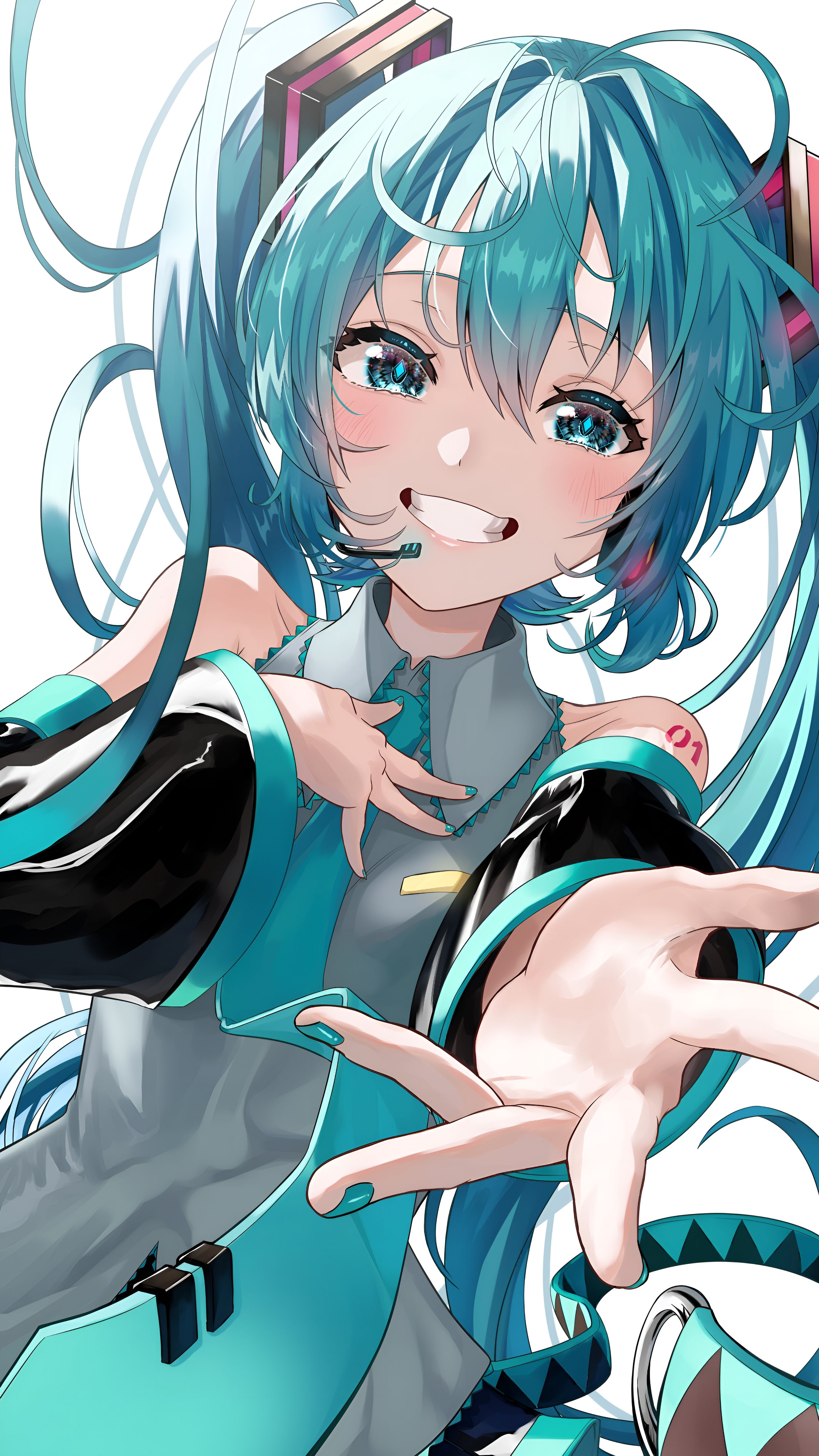 2700x4800 Hatsune Miku Reaching Out 4K Anime Wallpaperx4800