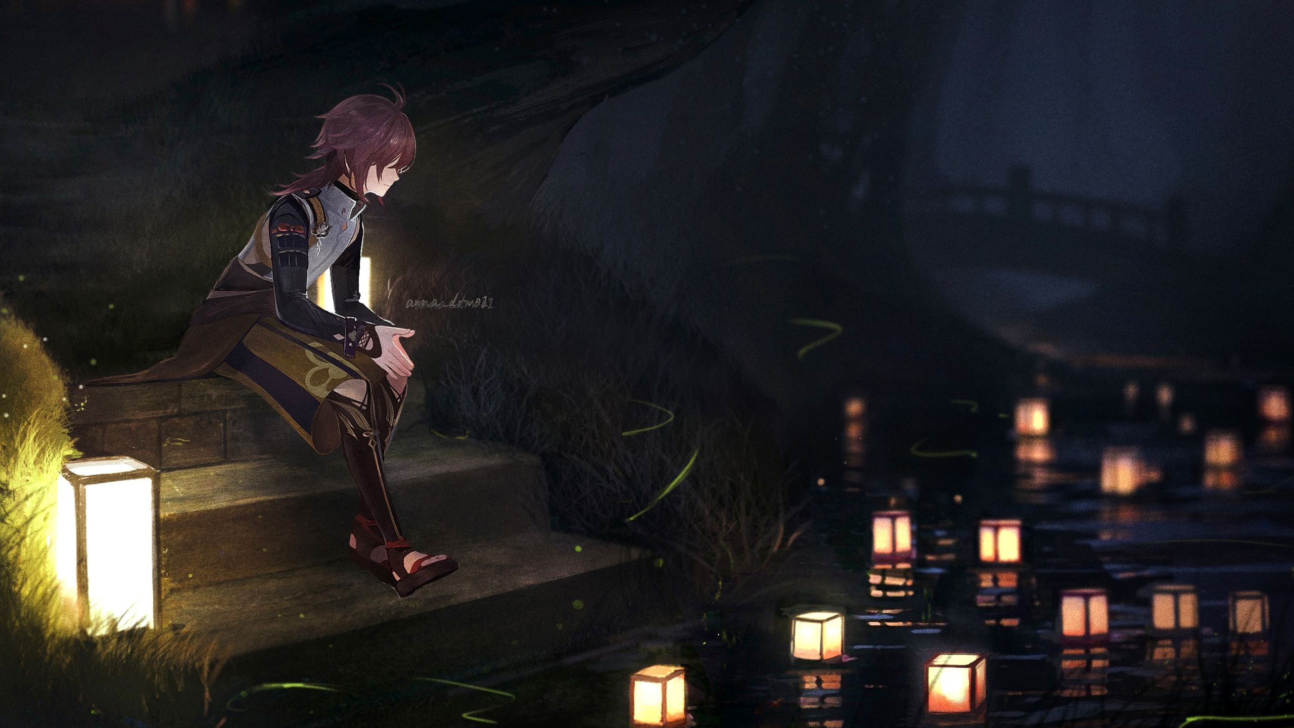 2560x1440 Shikanoin Heizou HD Genshin Impact Wallpaper
