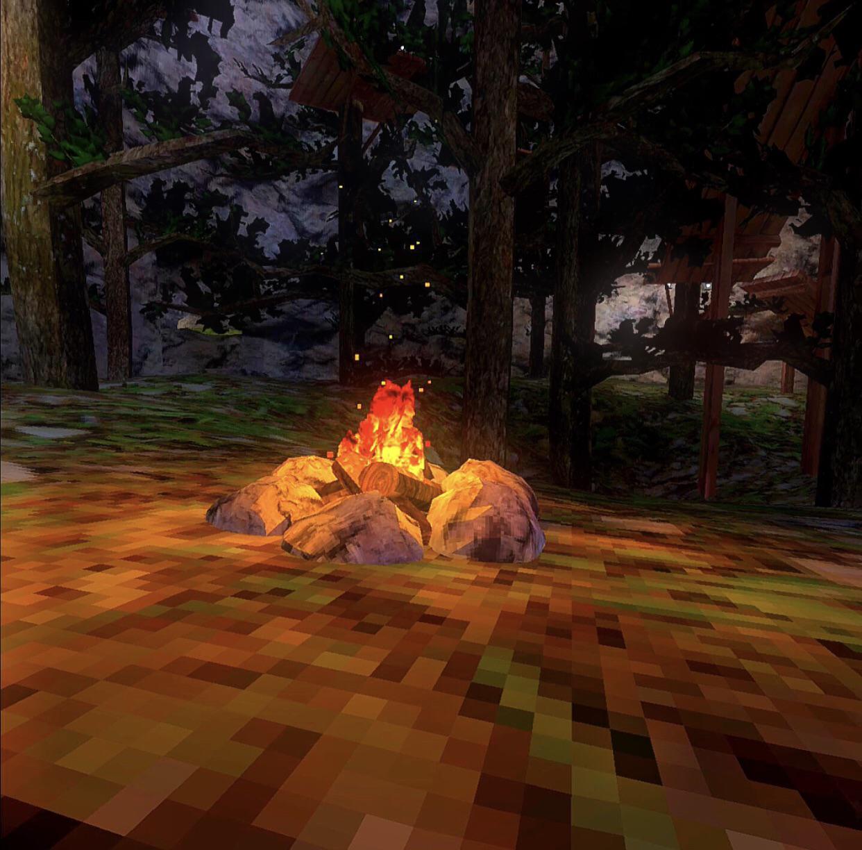 1242x1224 Some picture I took in forest I really like the fire pit one just doing some photography in gorilla tag idk why which one is your fav