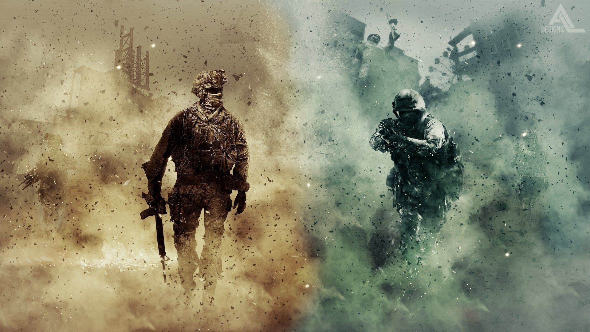 1920x1080 Made a wallpaper out of my MW:R cover!