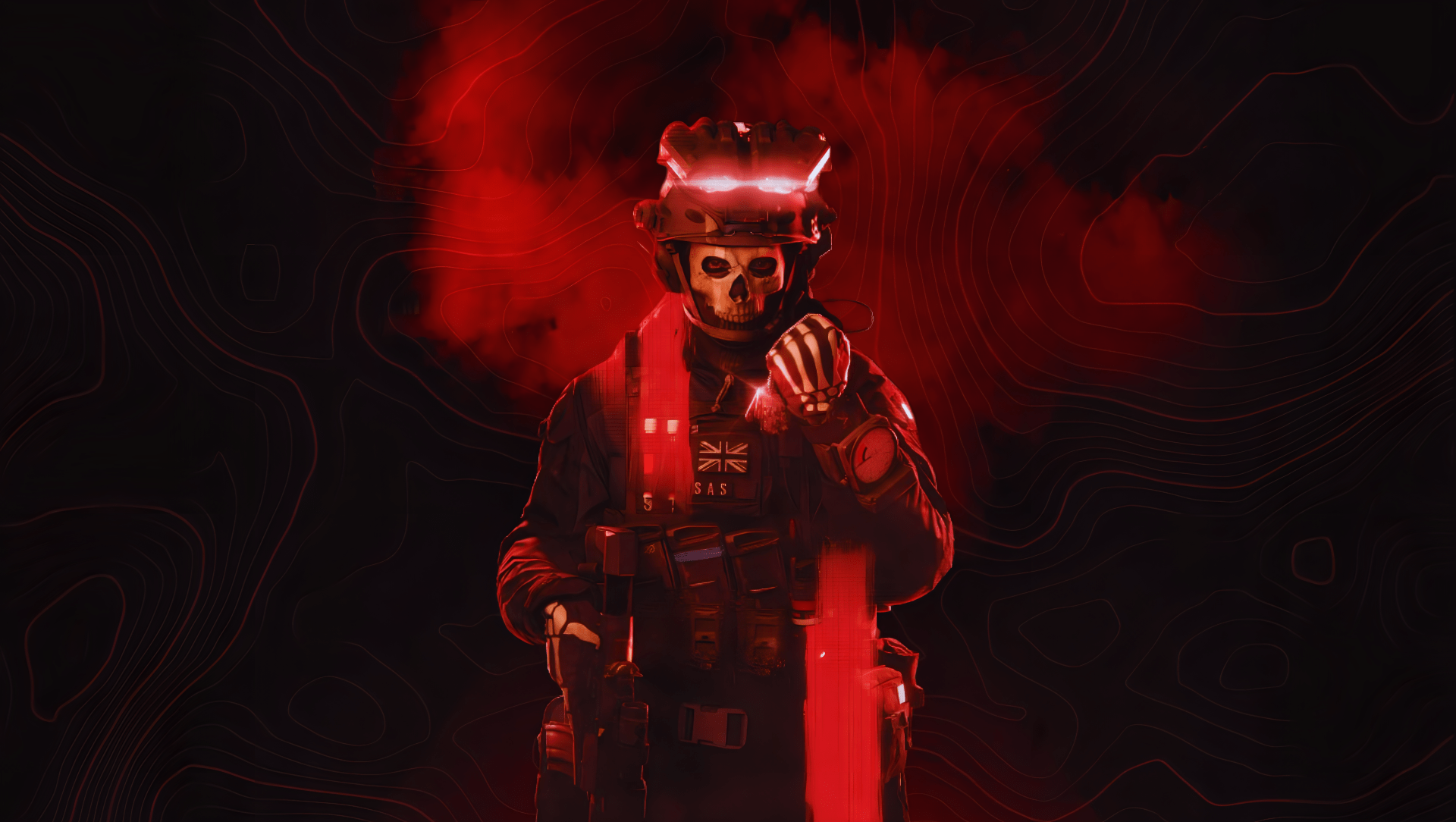 1920x1084 Simon Ghost Riley. Call of Duty MW2 4K Ultra HD Wallpaperx4320