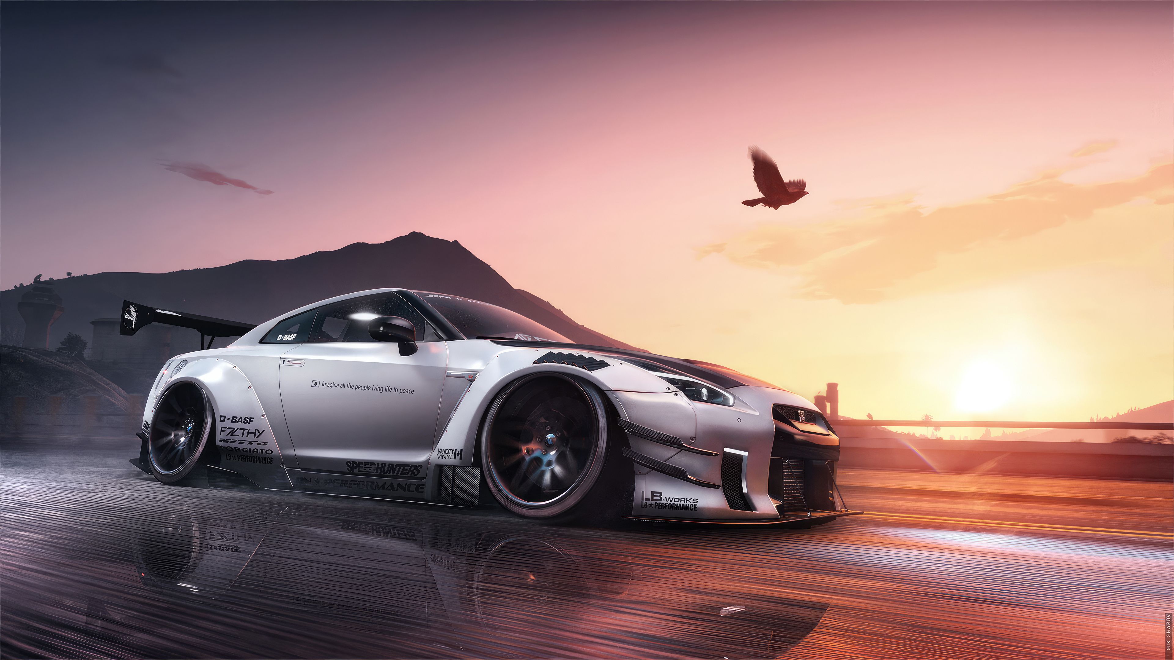 3840x2160 Nissan GTR R35 With Liberty Walk Bodykit 4K , HD 4k Wallpaper , Image, Background, Photos and Picture