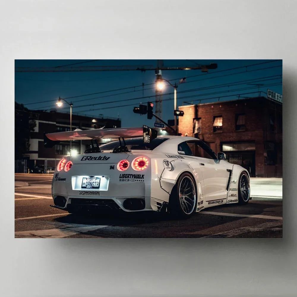 1000x1000 Nissan R35 GTR Liberty Walk canvas wall art
