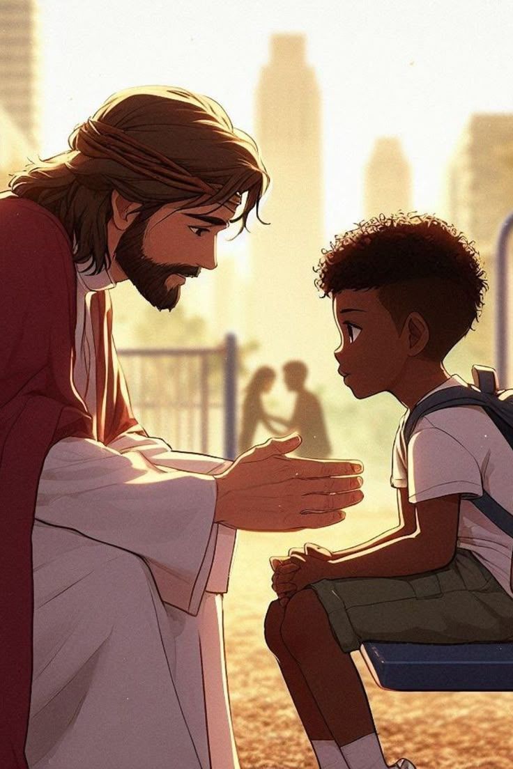 736x1104 Jesus art wallpaper anime style. Jesus and me quotes, Jesus and little boy, Jesus with boy